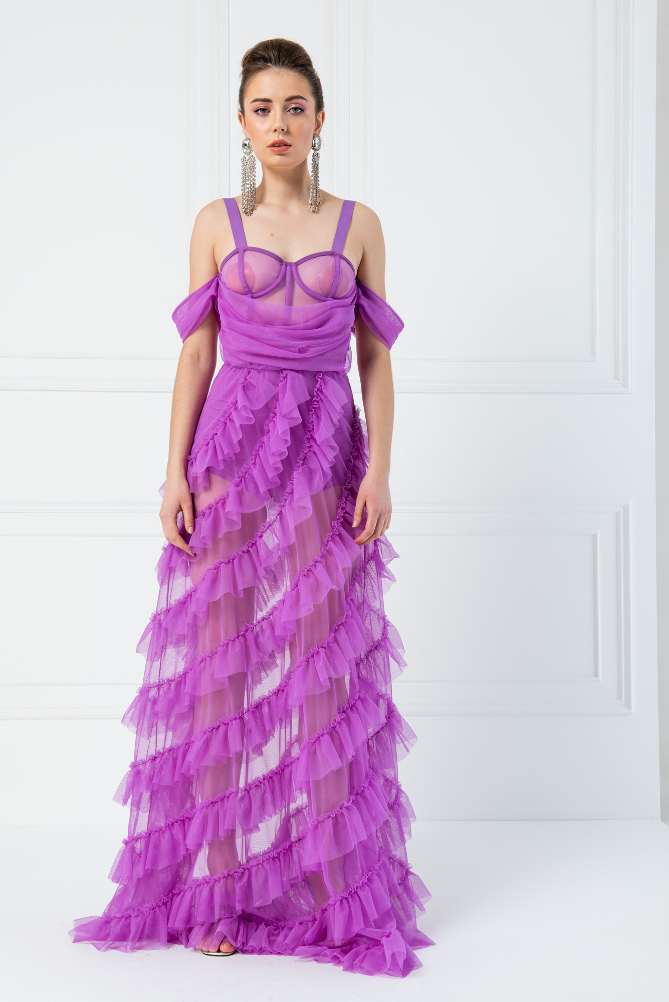 Wholesale Bella Style Dark Lilac Dress