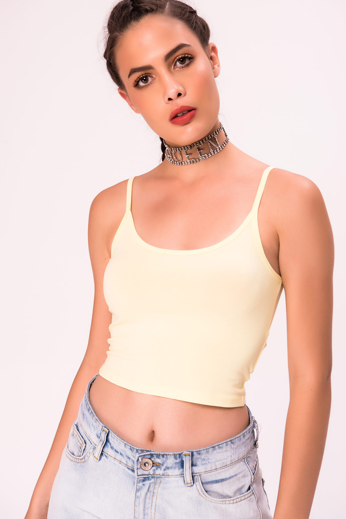Wholesale Yellow Cropped Cami