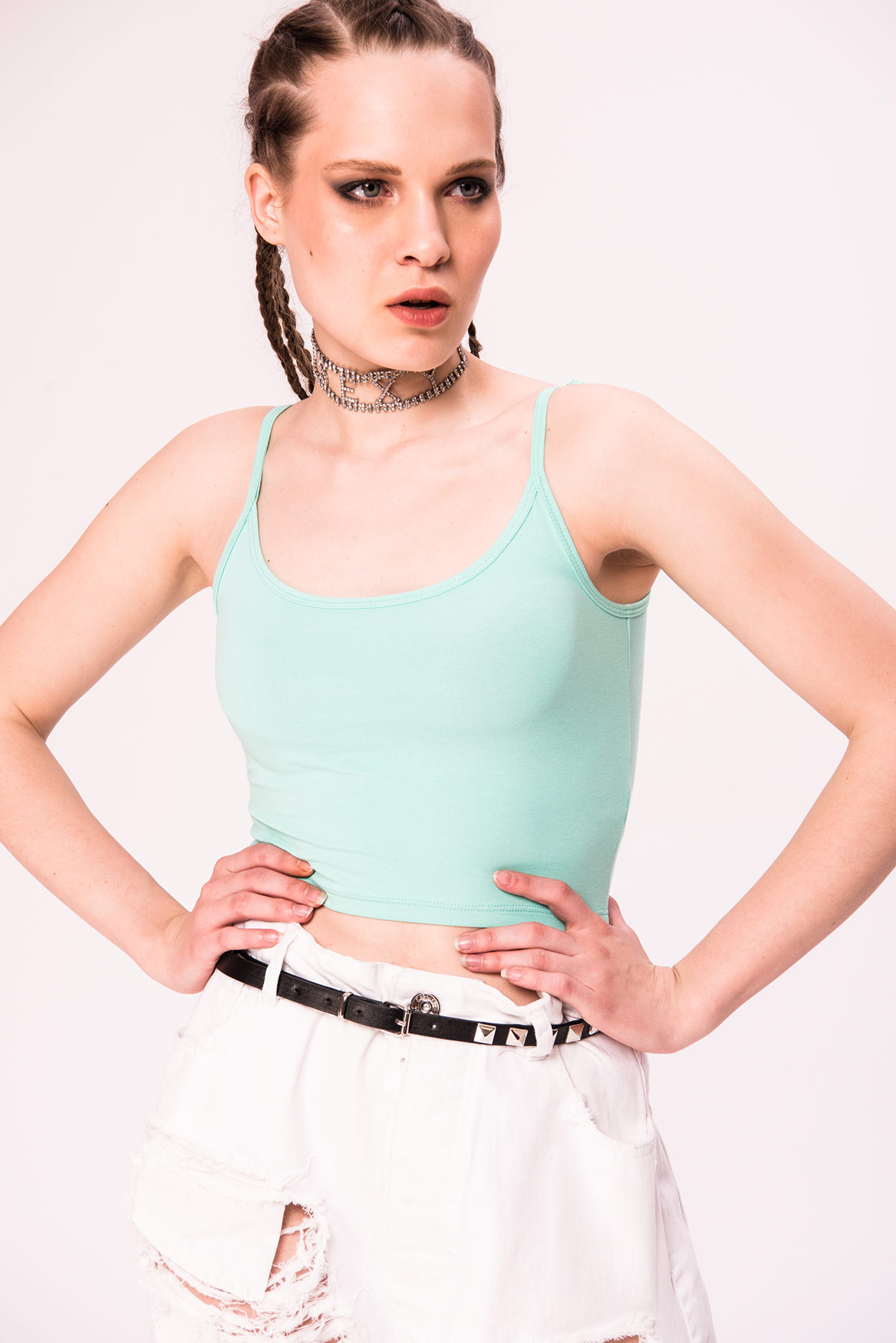 Mint Cropped Cami
