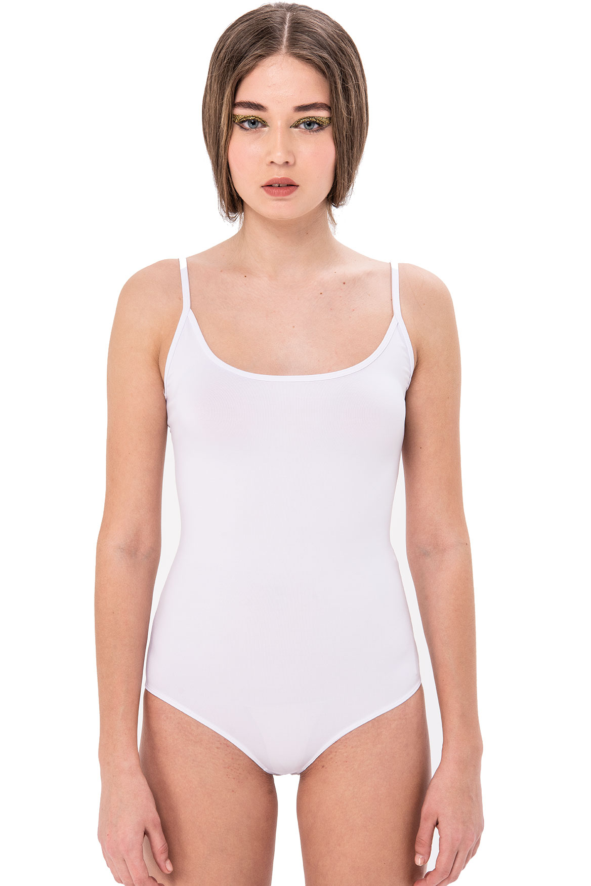Basic Cami Bodysuit in White
