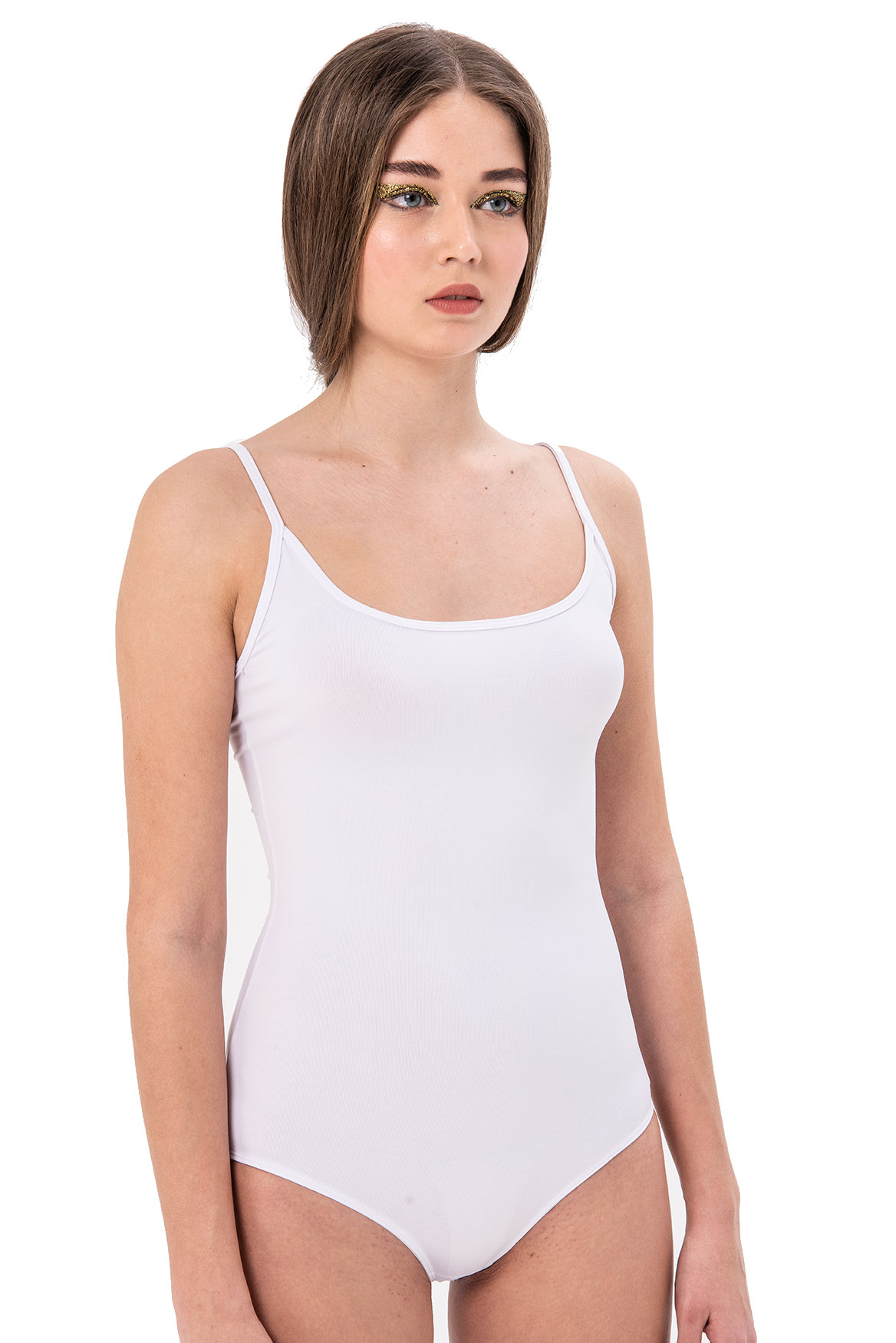 Basic Cami Bodysuit in White