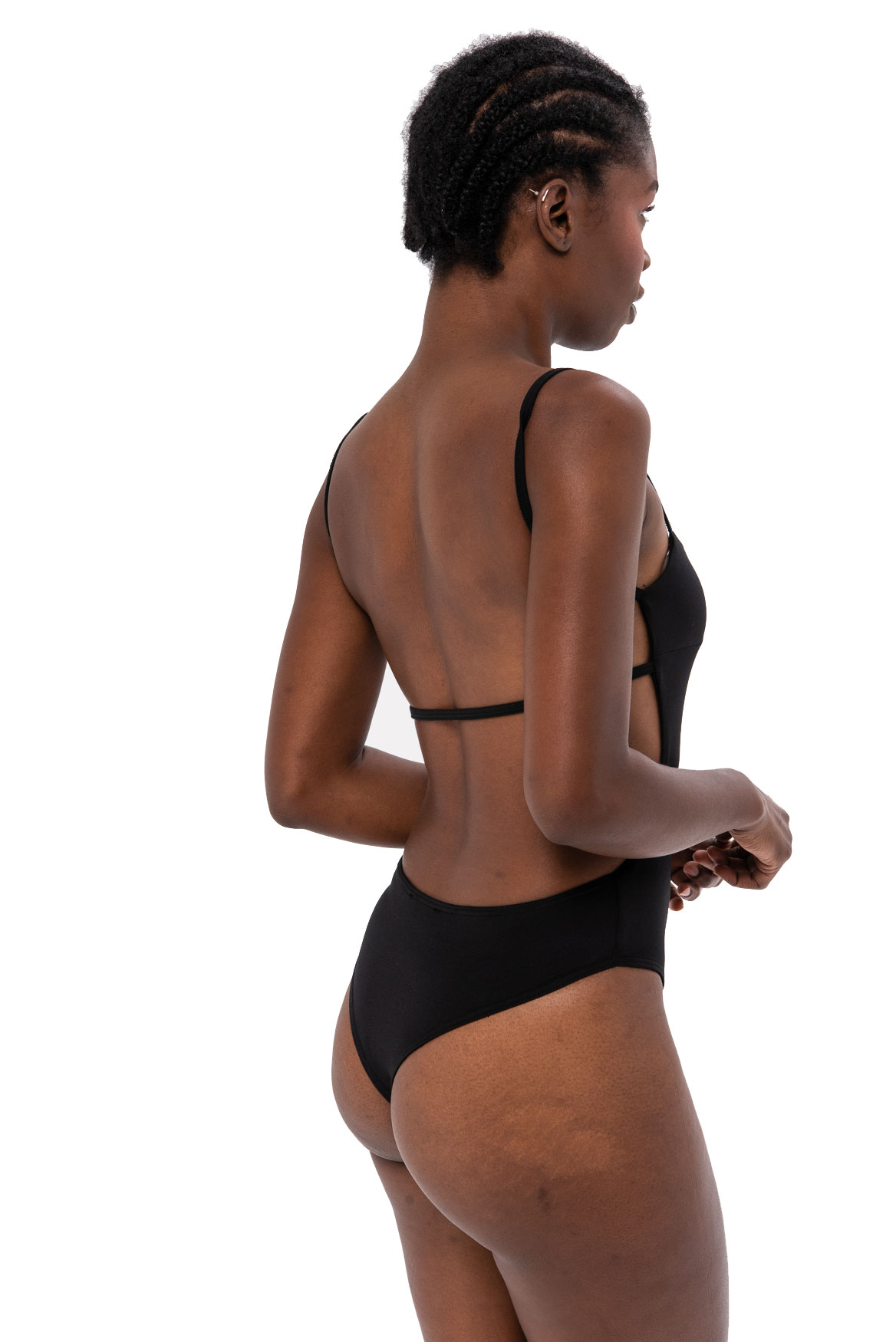 Wholesale Black Backless Cami Bodysuit