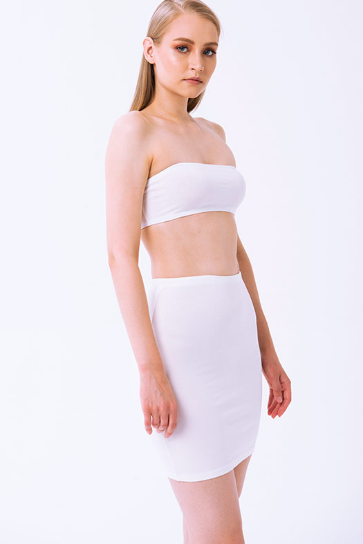 Wholesale White Cotton Mini Skirt
