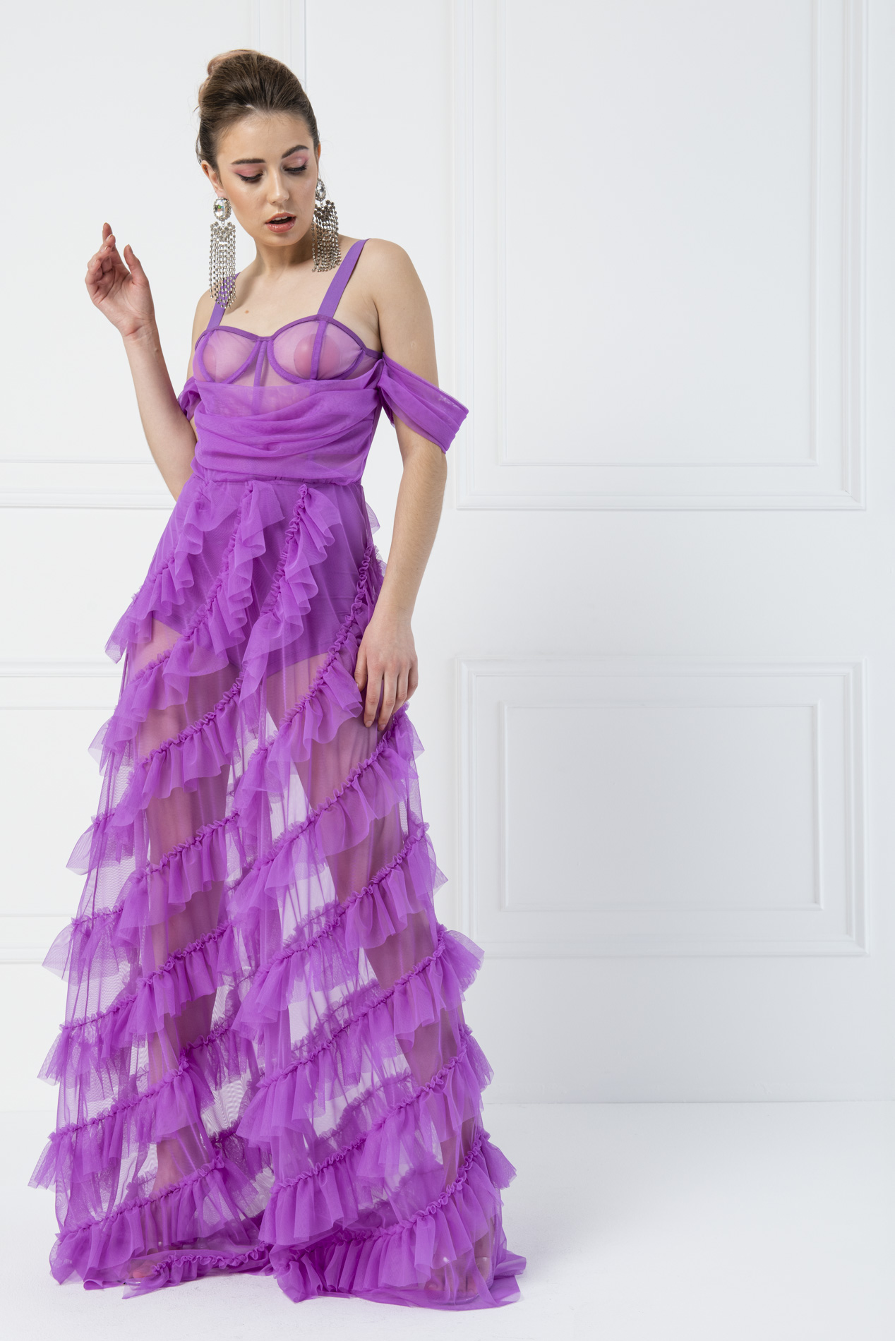 Bella Style Dark Lilac Dress