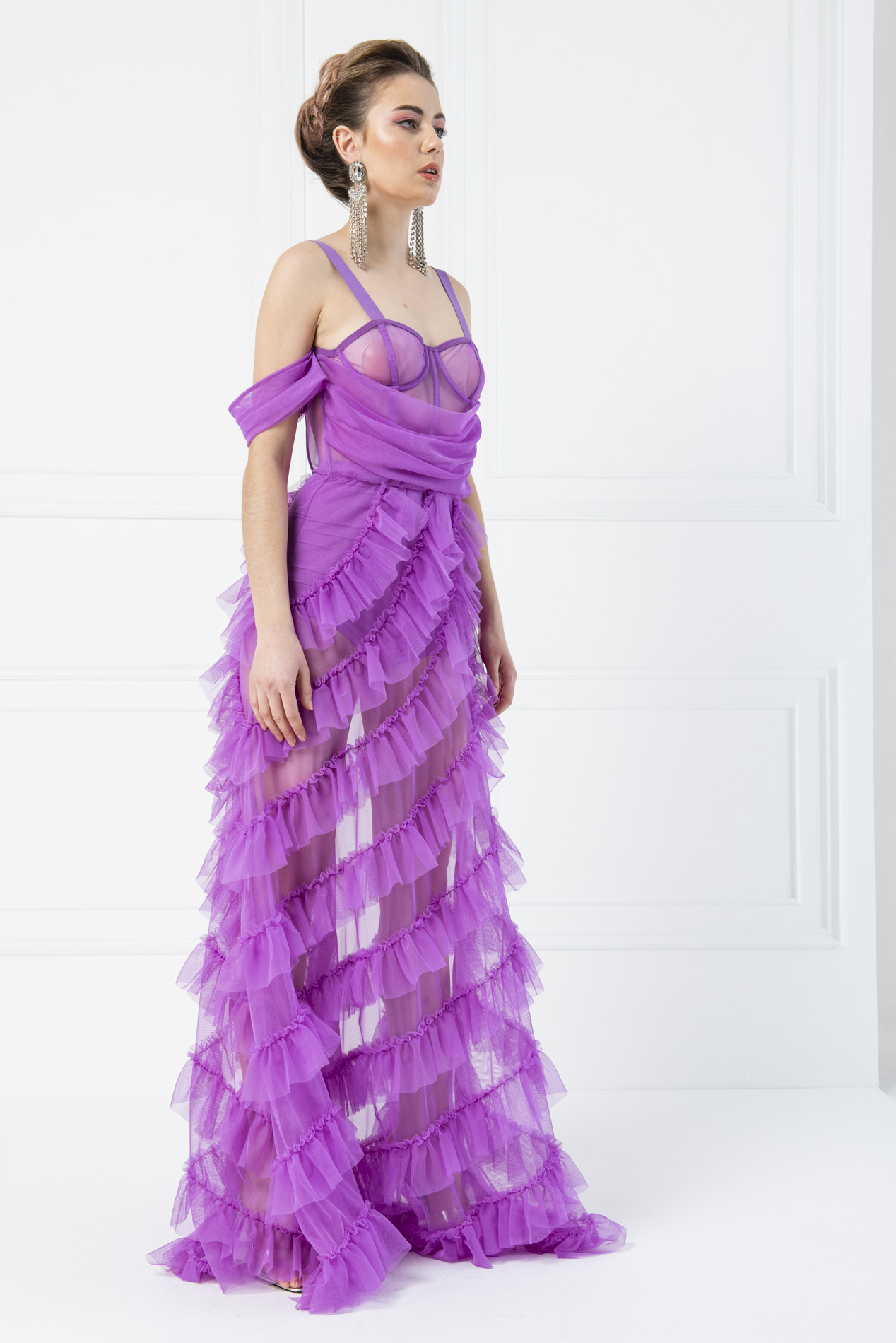 Wholesale Bella Style Dark Lilac Dress