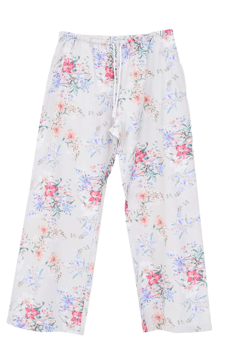 GREEN-FFUCHSİA-BİG.FLOWER Elasticated-Waist Printed Pyjama Bottoms