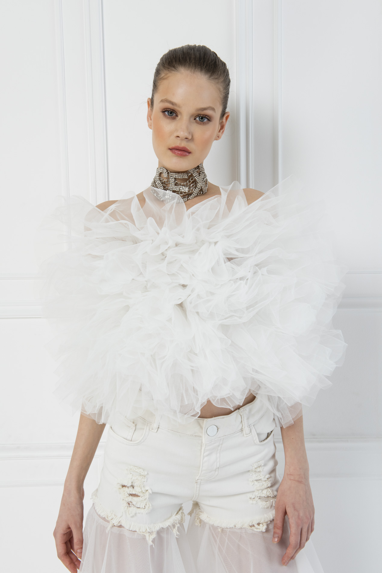 Tulle Offwhite Bustier