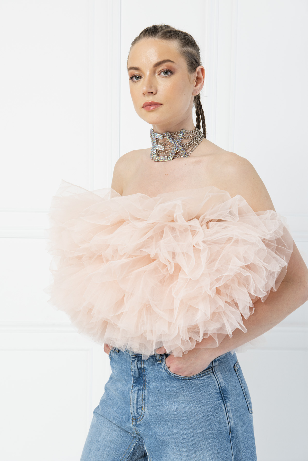 Tulle Powder Bustier