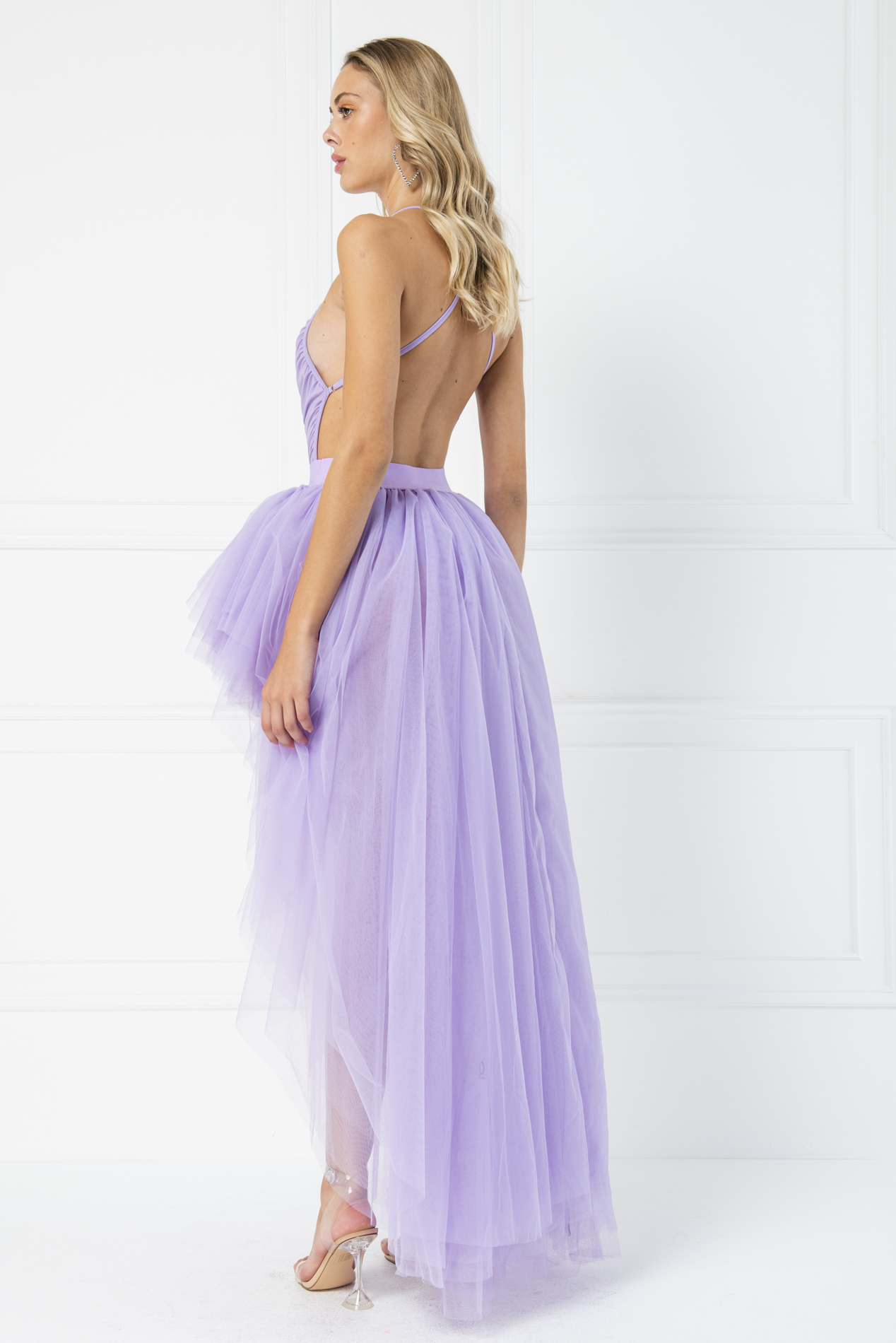 High Low Lilac Tulle Skirt