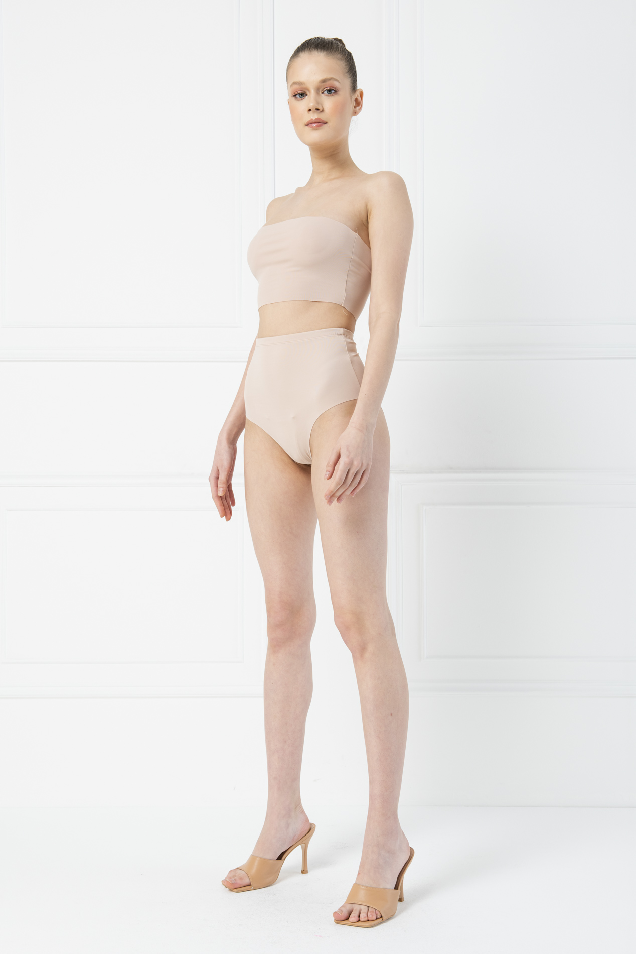 Wholesale High Waist Nude Elastic Short