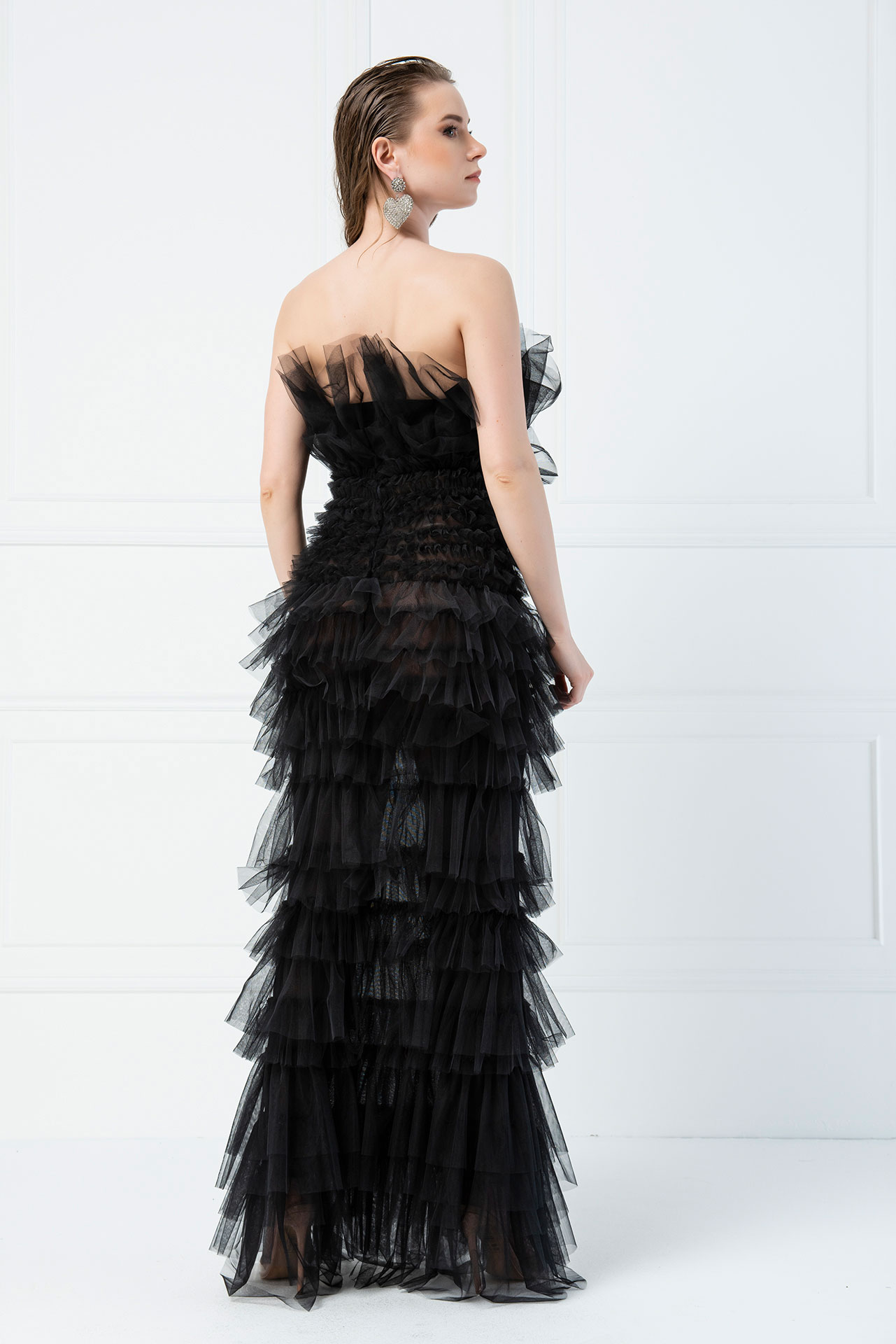 Wholesale Off The Shoulder Black Maxi Dress