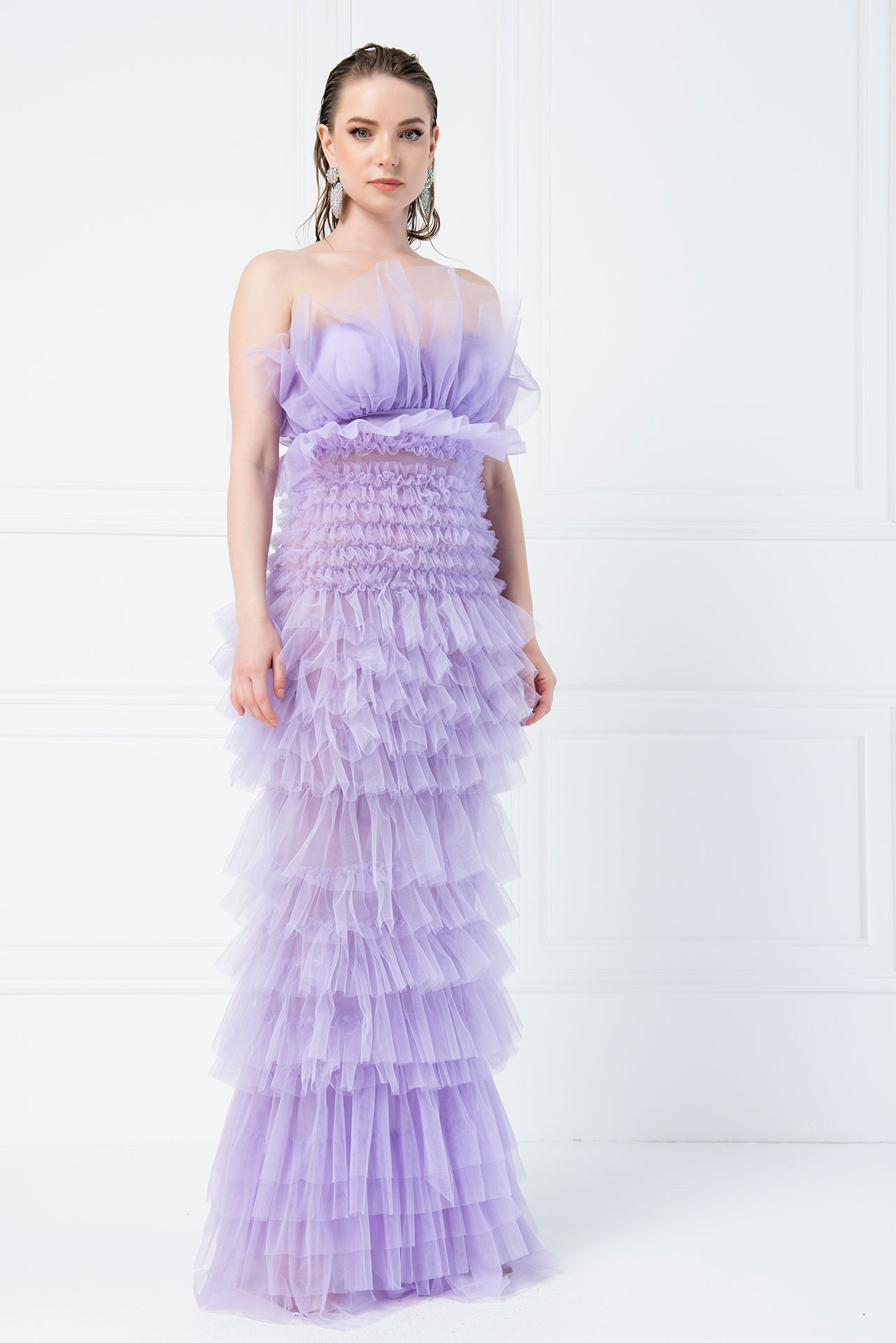 Off The Shoulder New Lilac Maxi Dress