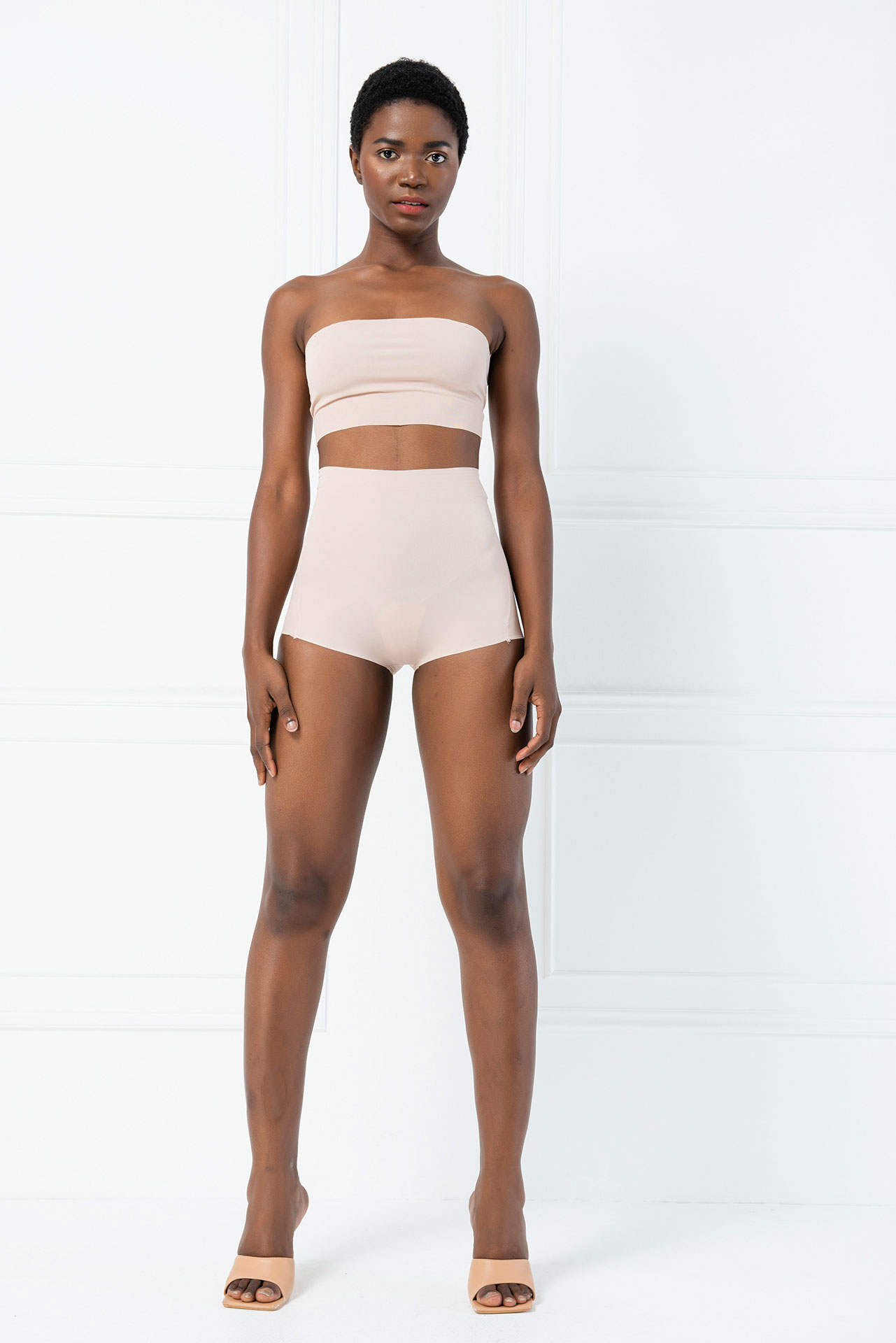 Wholesale High Waist Brazilian Cut Nude Brief