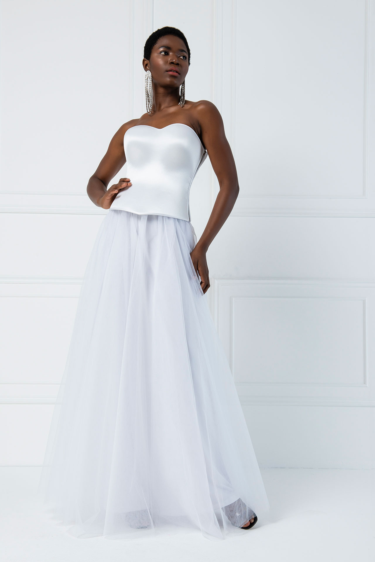Wholesale White Maxi Tulle Skirt