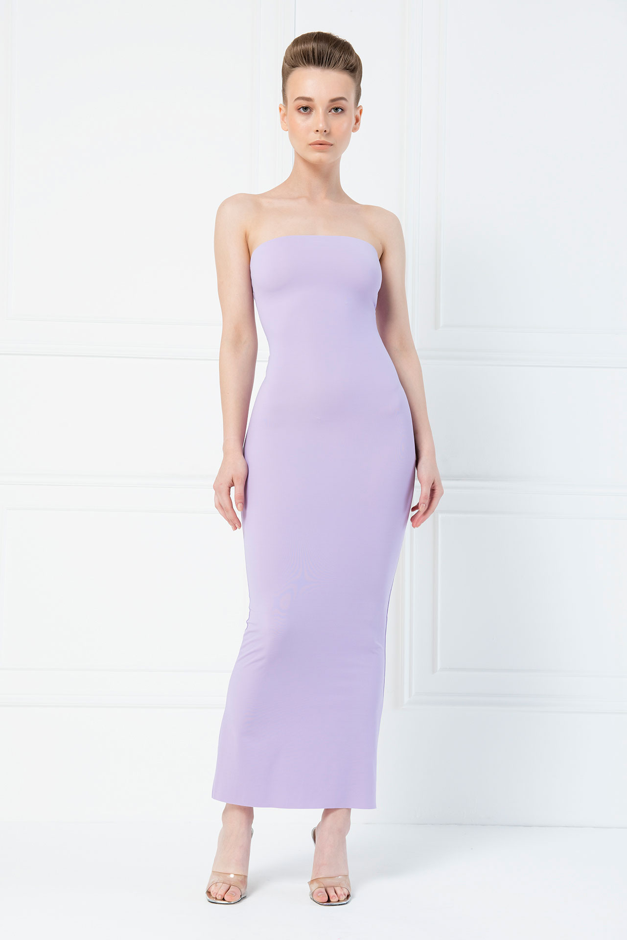 Strapless Long Cami Slip New Lilac Dress