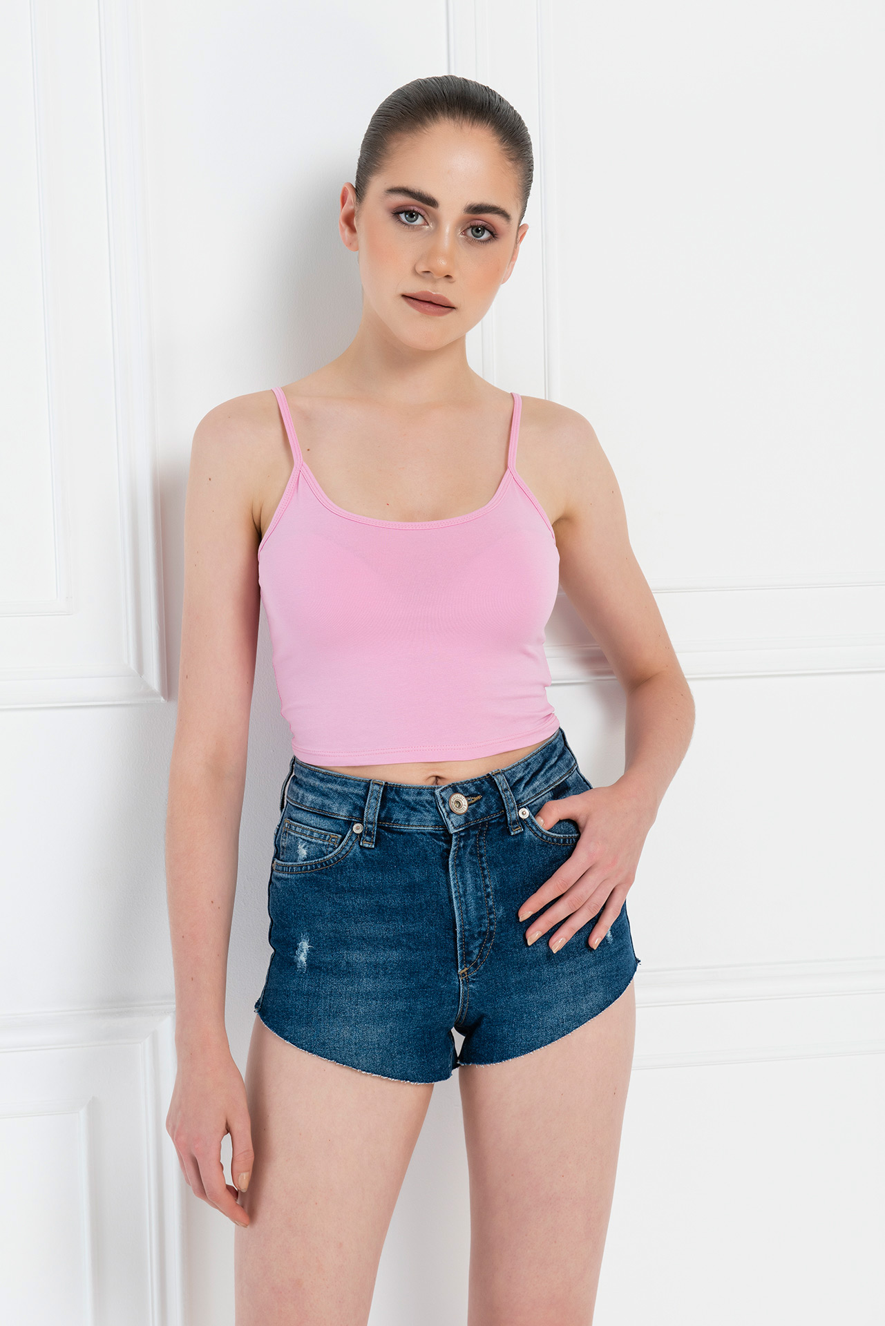 Wholesale Pink Cropped Cami