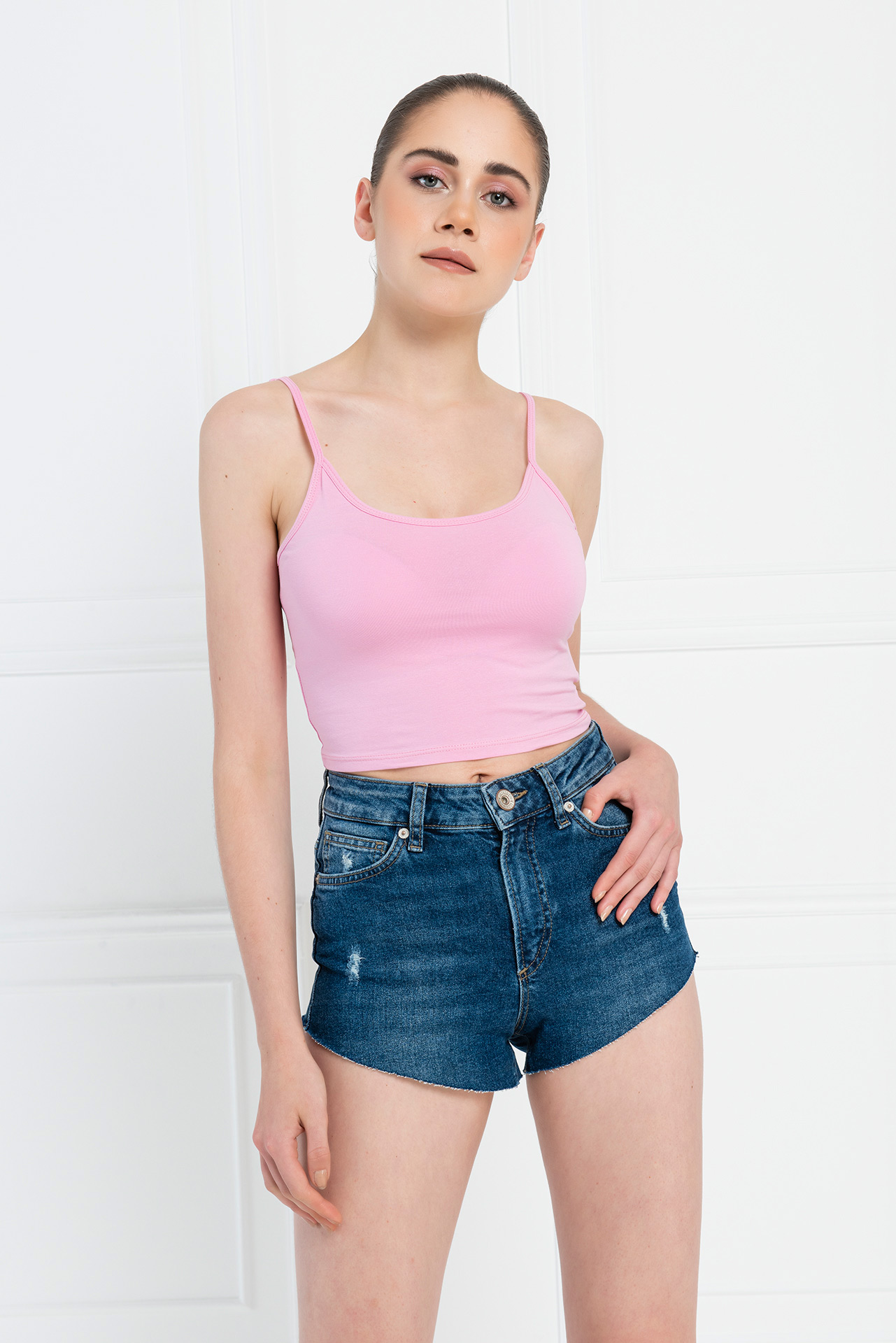 Wholesale Pink Cropped Cami