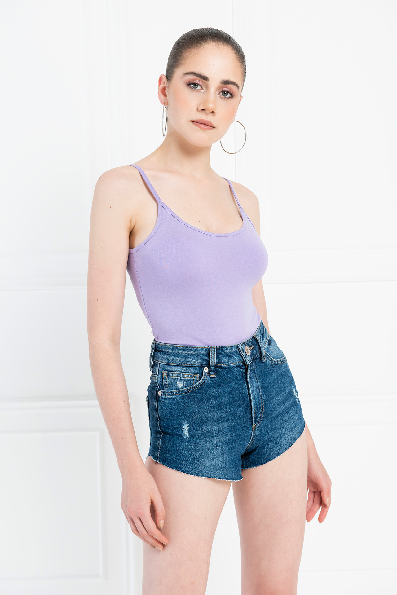 Wholesale New Lilac Cropped Cami
