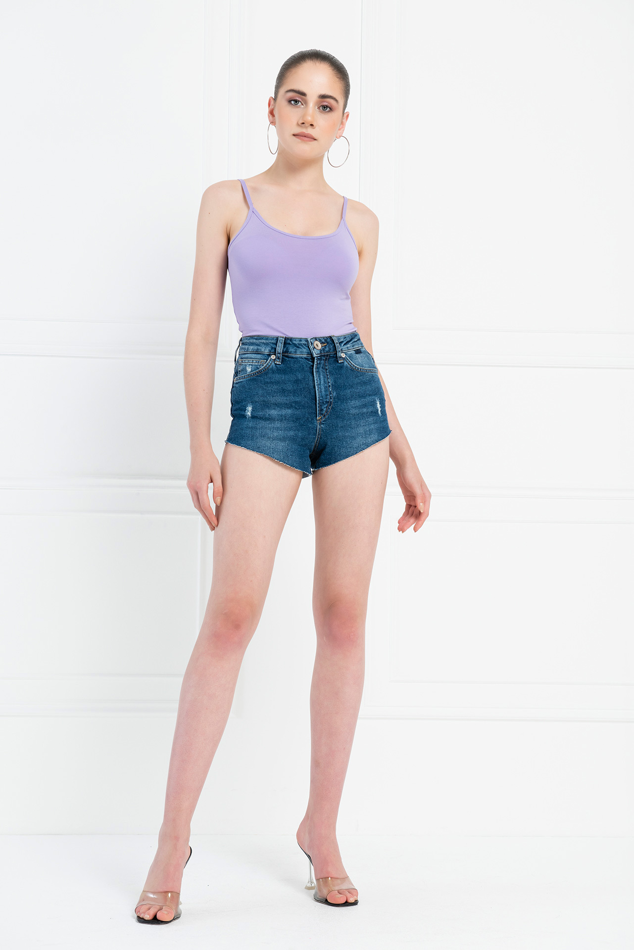 Wholesale New Lilac Cropped Cami