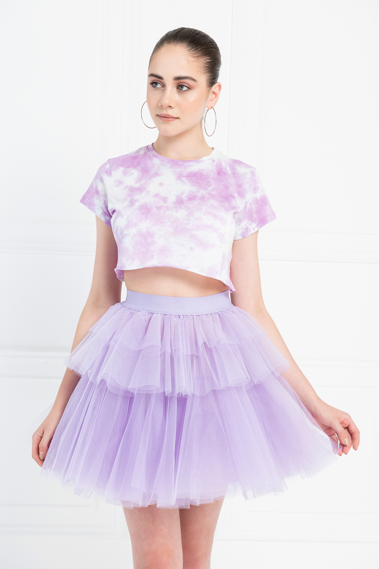 Многоуровневая  Мини-юбка New Lilac Юбка
