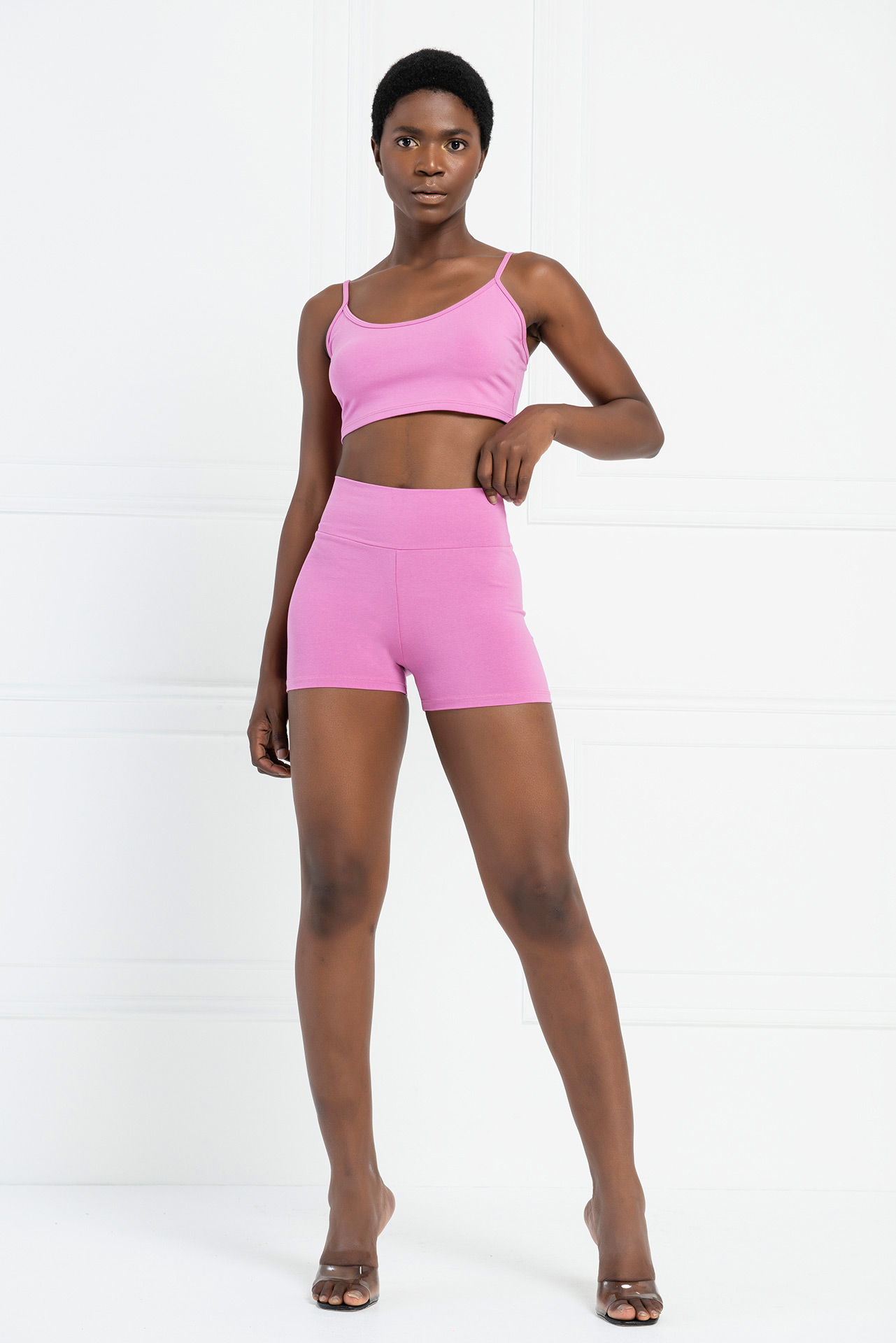 Wholesale Doly Pink Biker Shorts