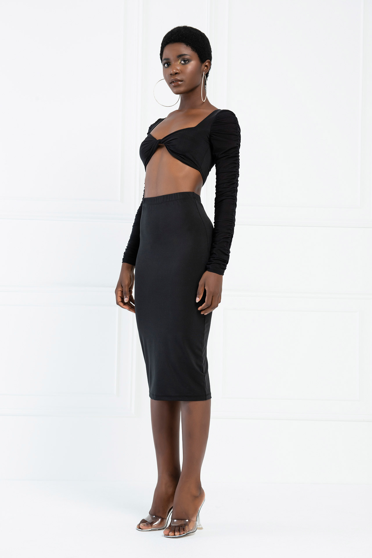 Wholesale Black Midi Skirt
