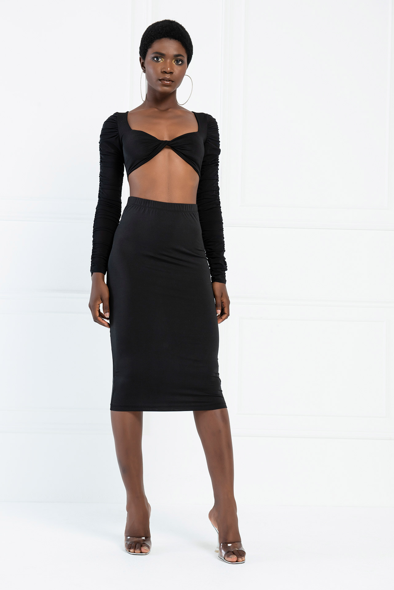 Wholesale Black Midi Skirt