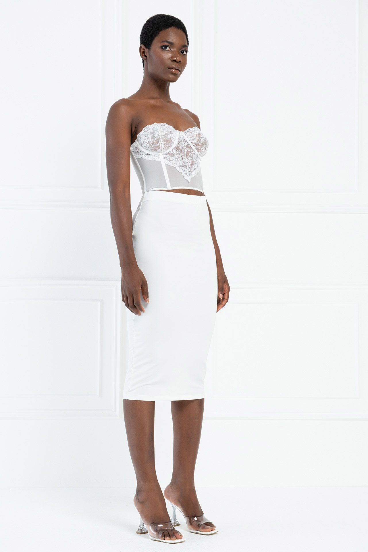 Wholesale Offwhite Midi Skirt