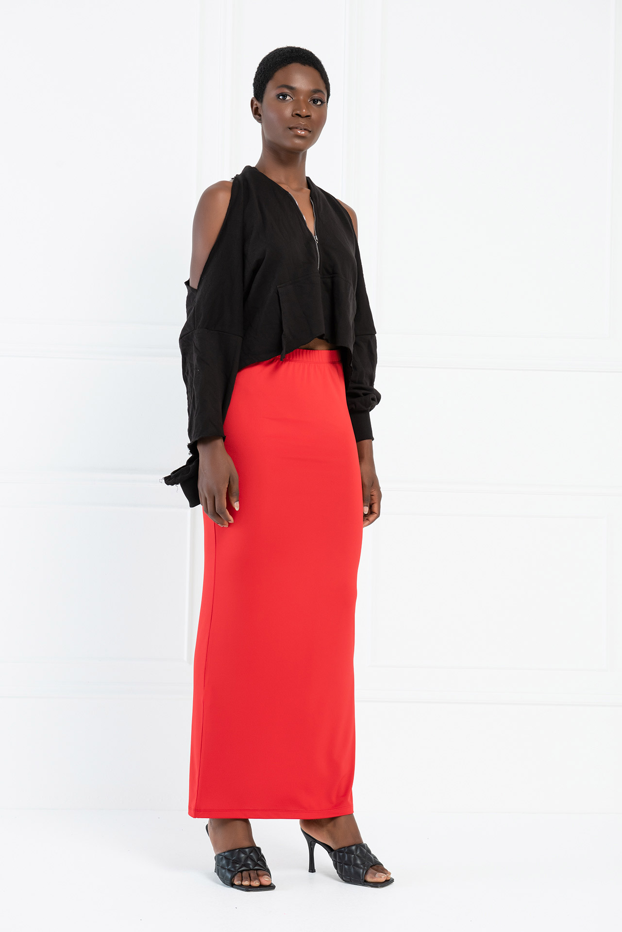 Wholesale Red Maxi Skirt