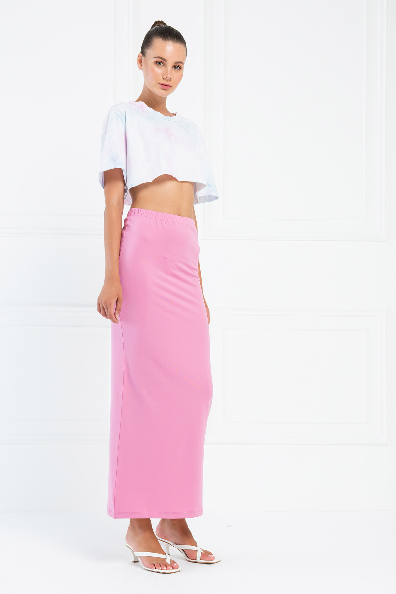 Wholesale Doly Pink Maxi Skirt