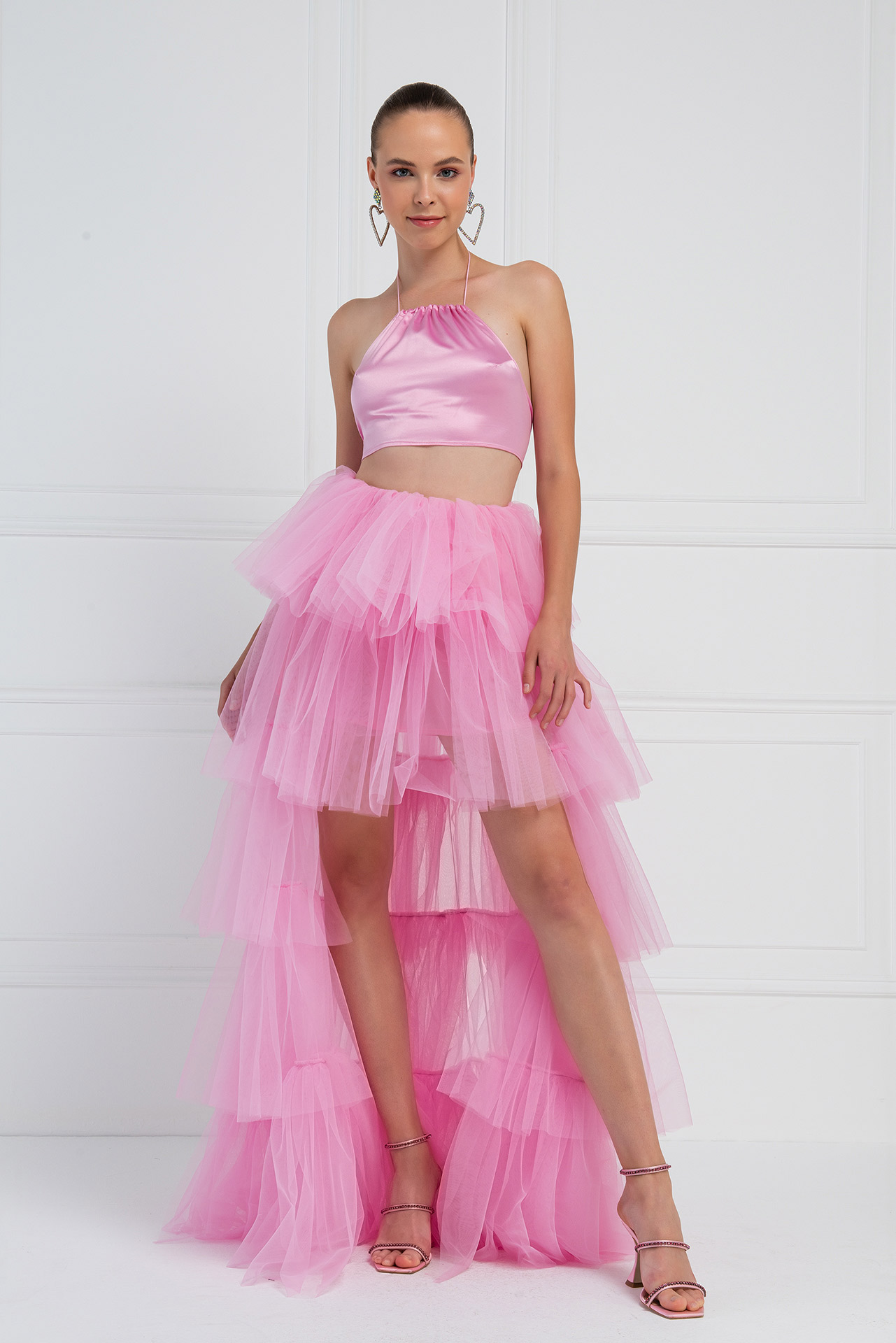 New Pink Mini Tulle Skirt