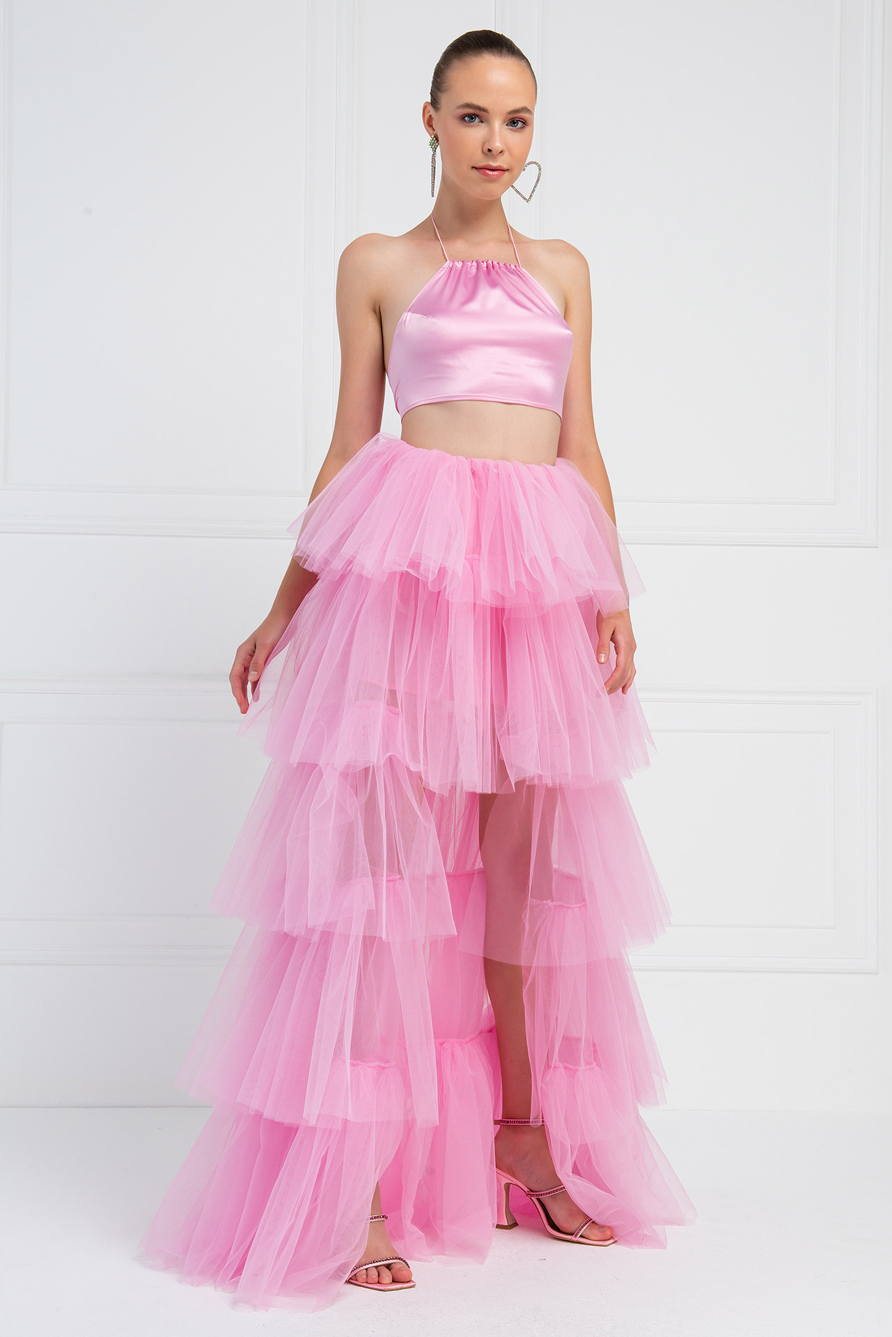 New Pink Mini Tulle Skirt