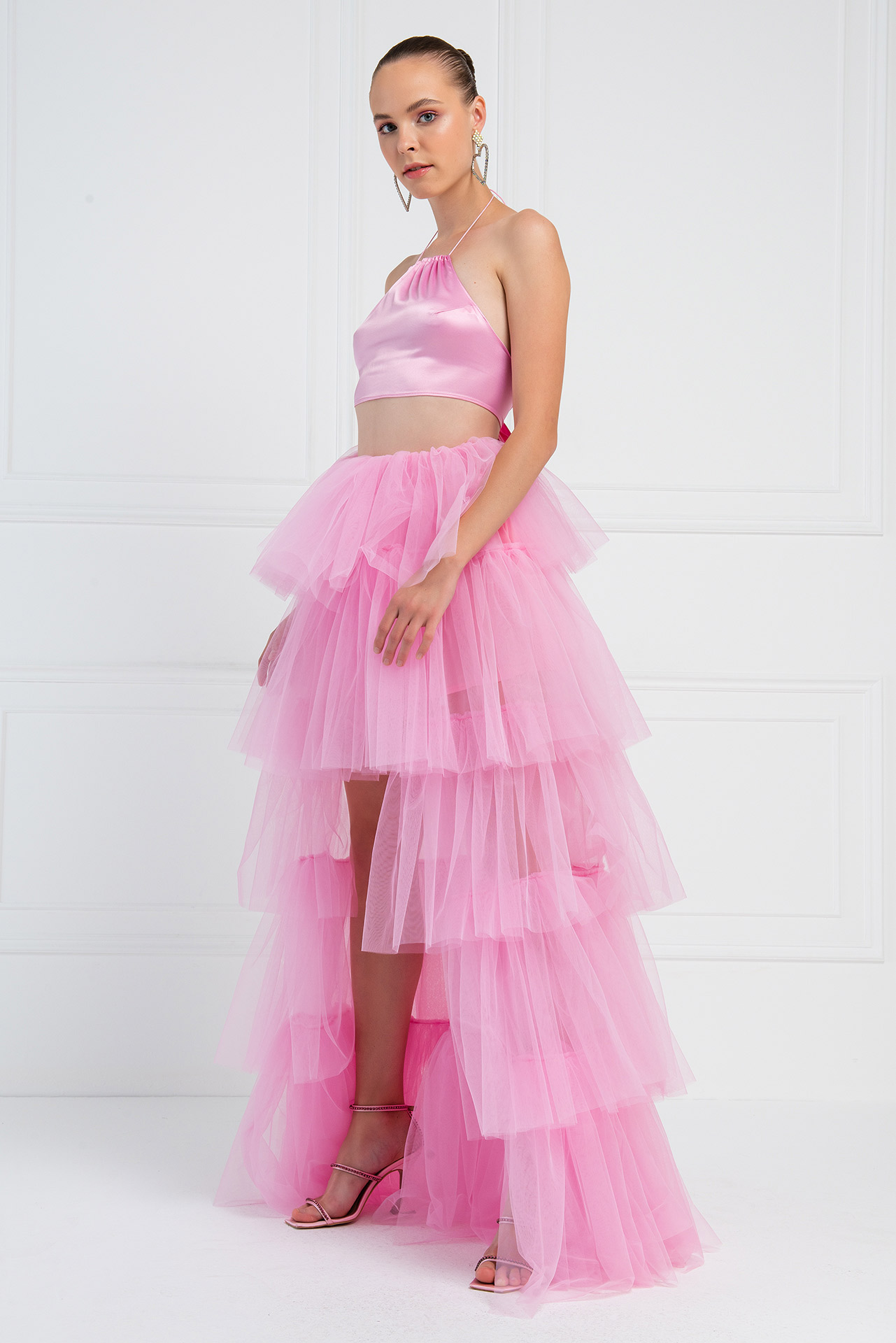Wholesale New Pink Mini Tulle Skirt