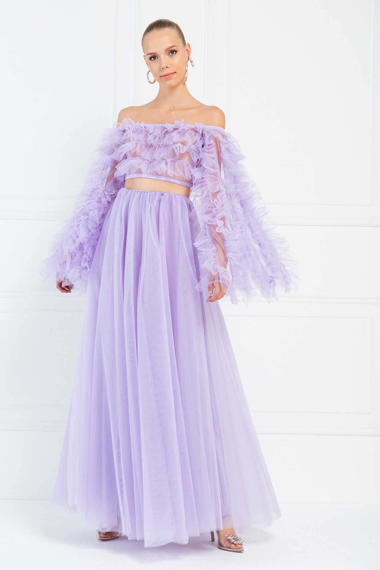 Wholesale Lilac Maxi Tulle Skirt