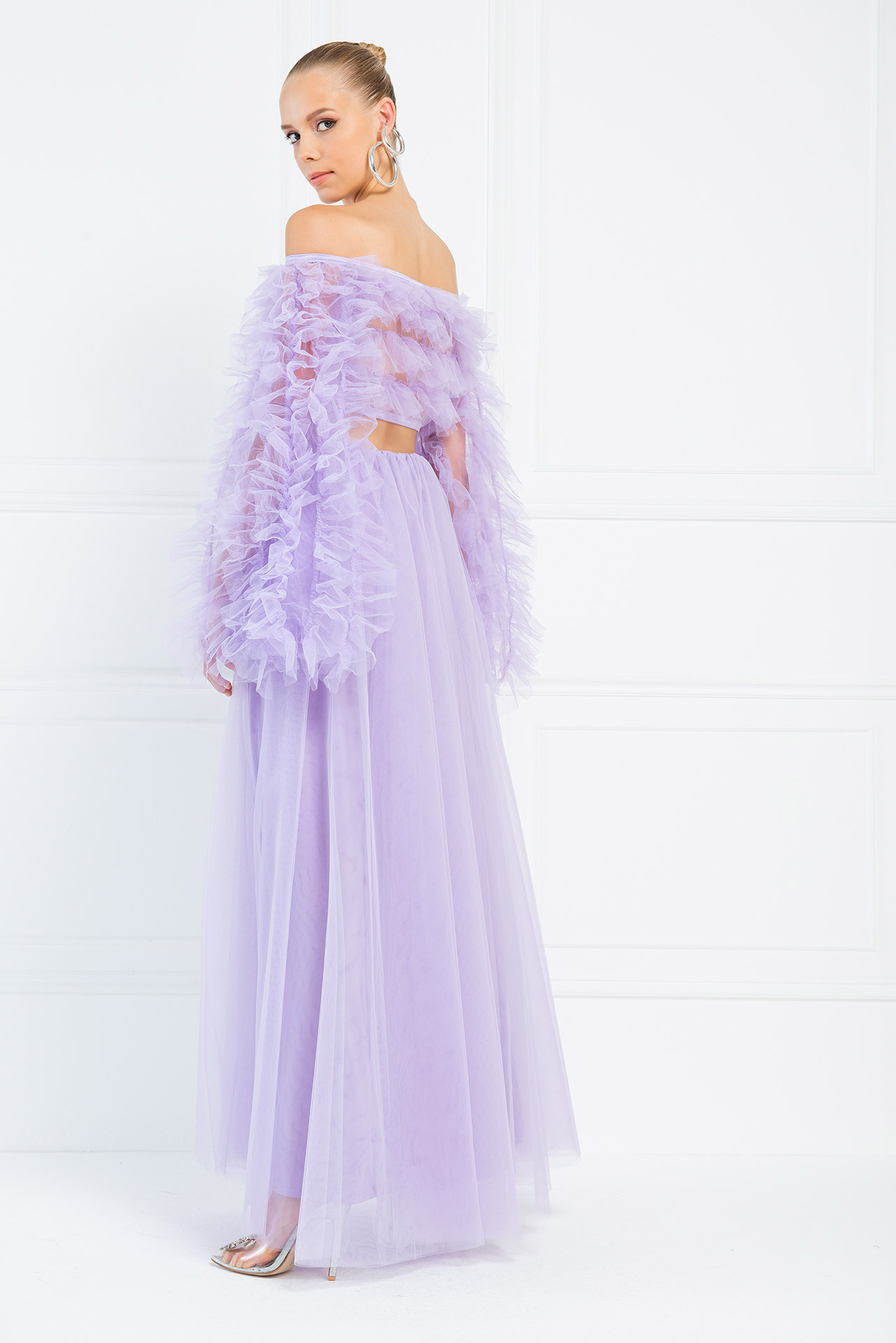 Wholesale Lilac Maxi Tulle Skirt