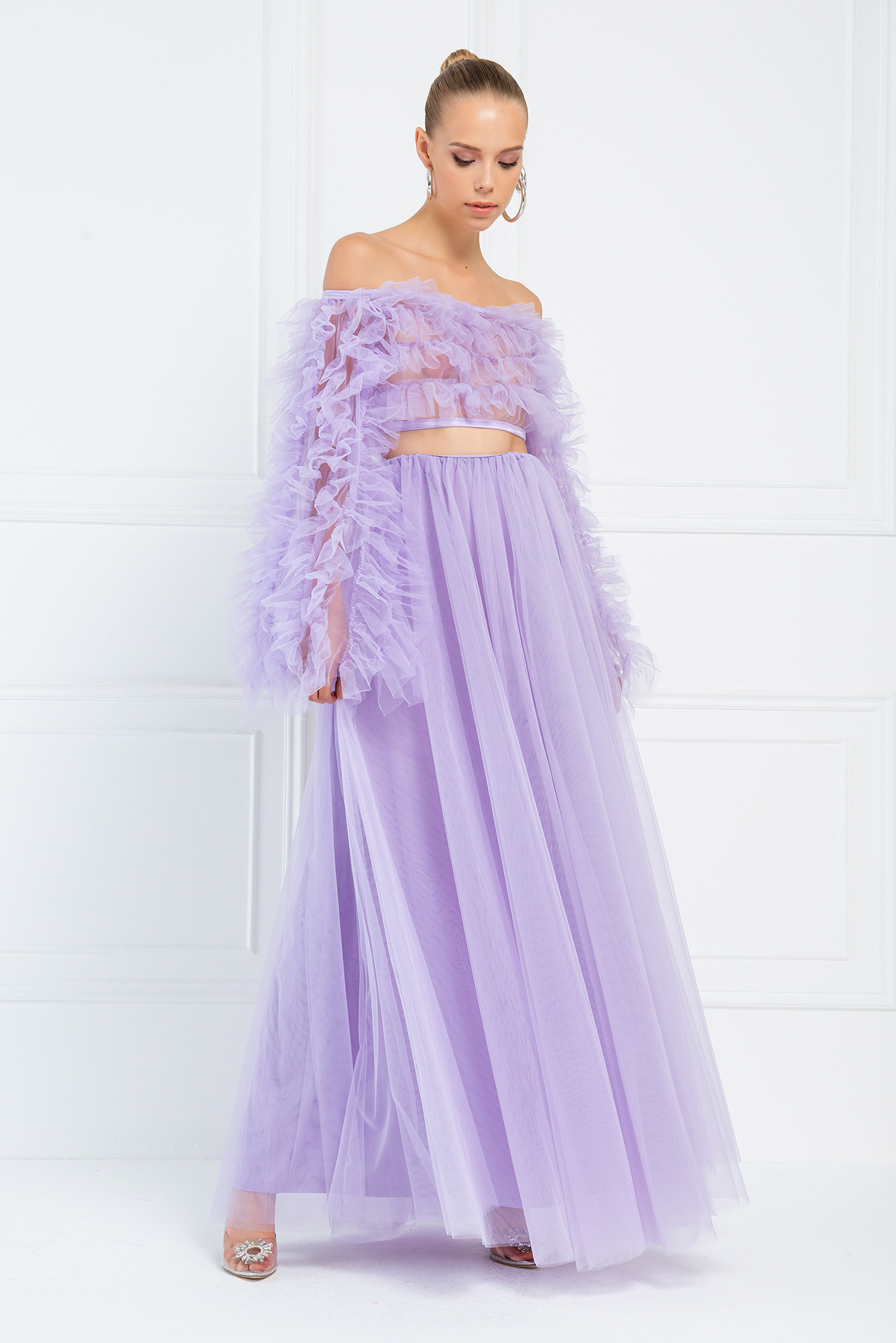 Lilac Maxi Tulle Skirt