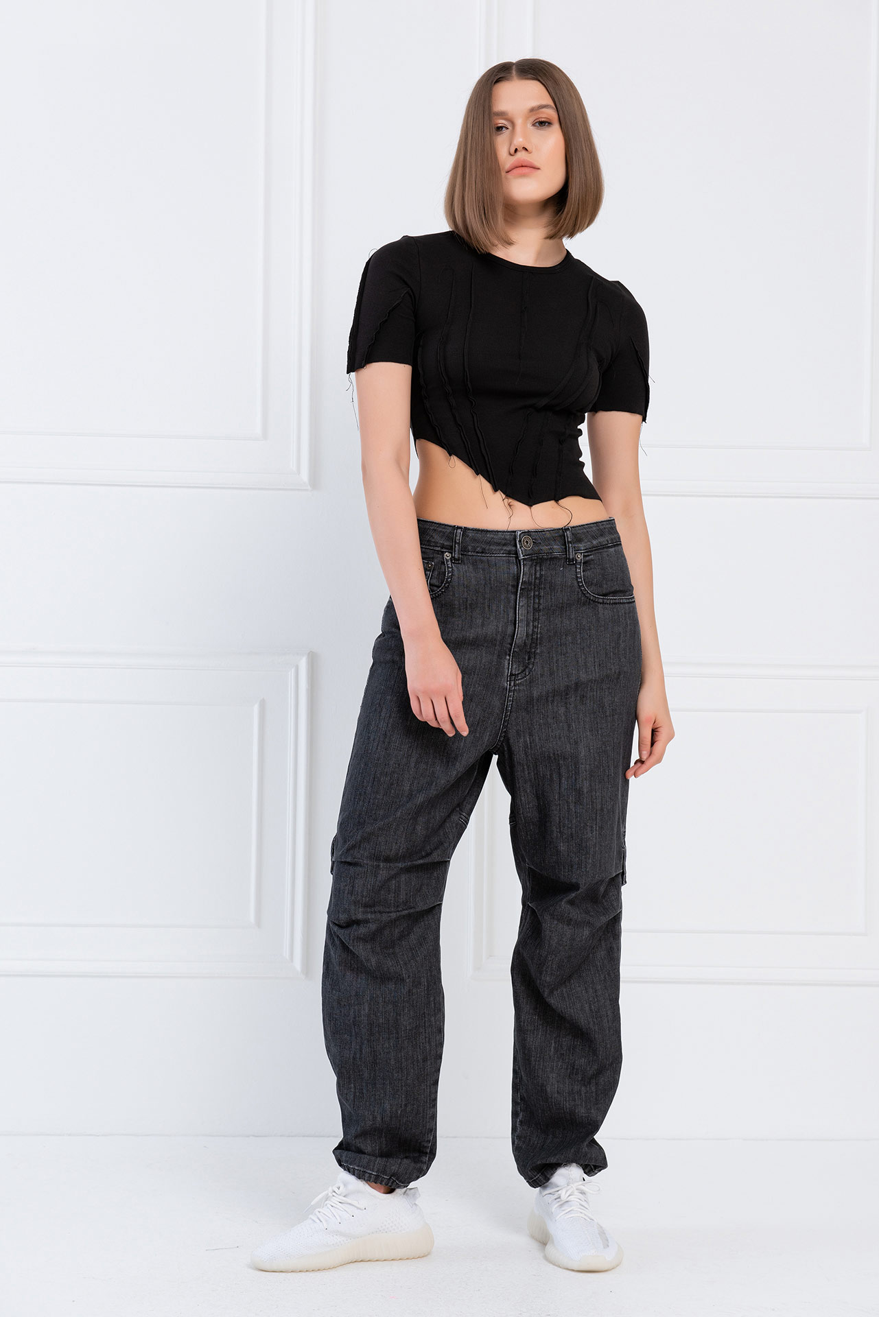 Dark Antrasit Cargo Jeans