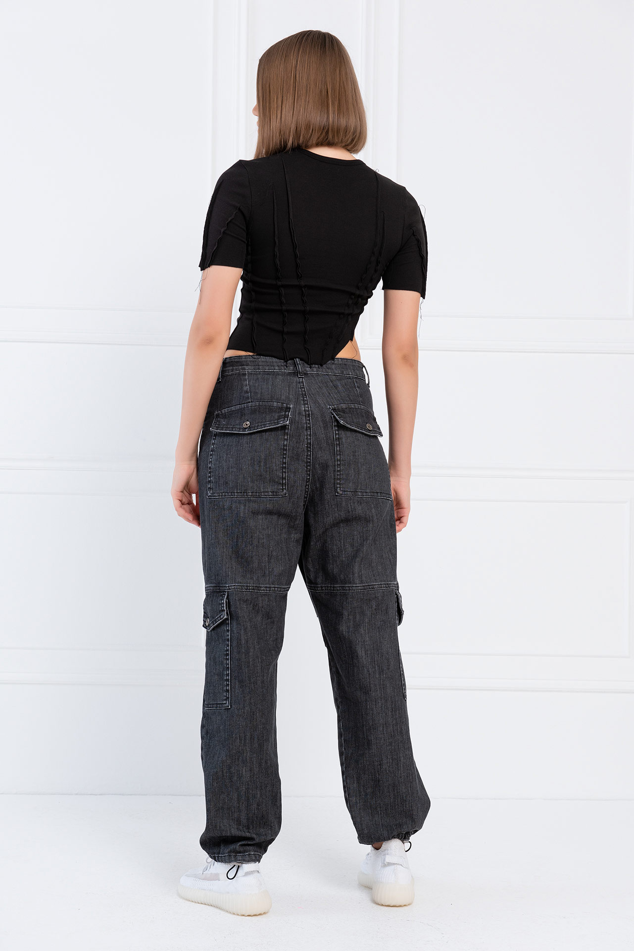 Dark Antrasit Cargo Jeans