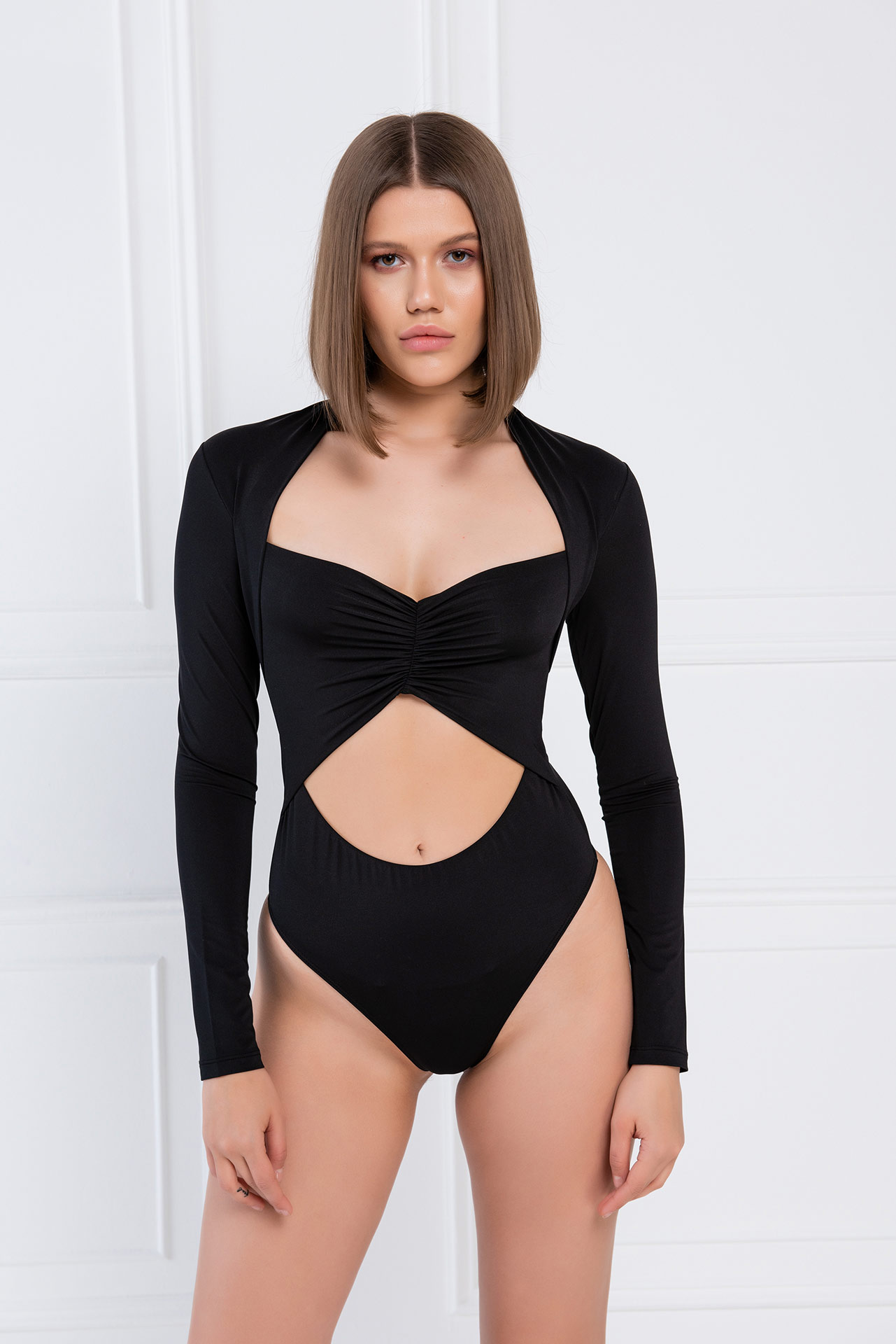 Black Cut Out Bodysuit