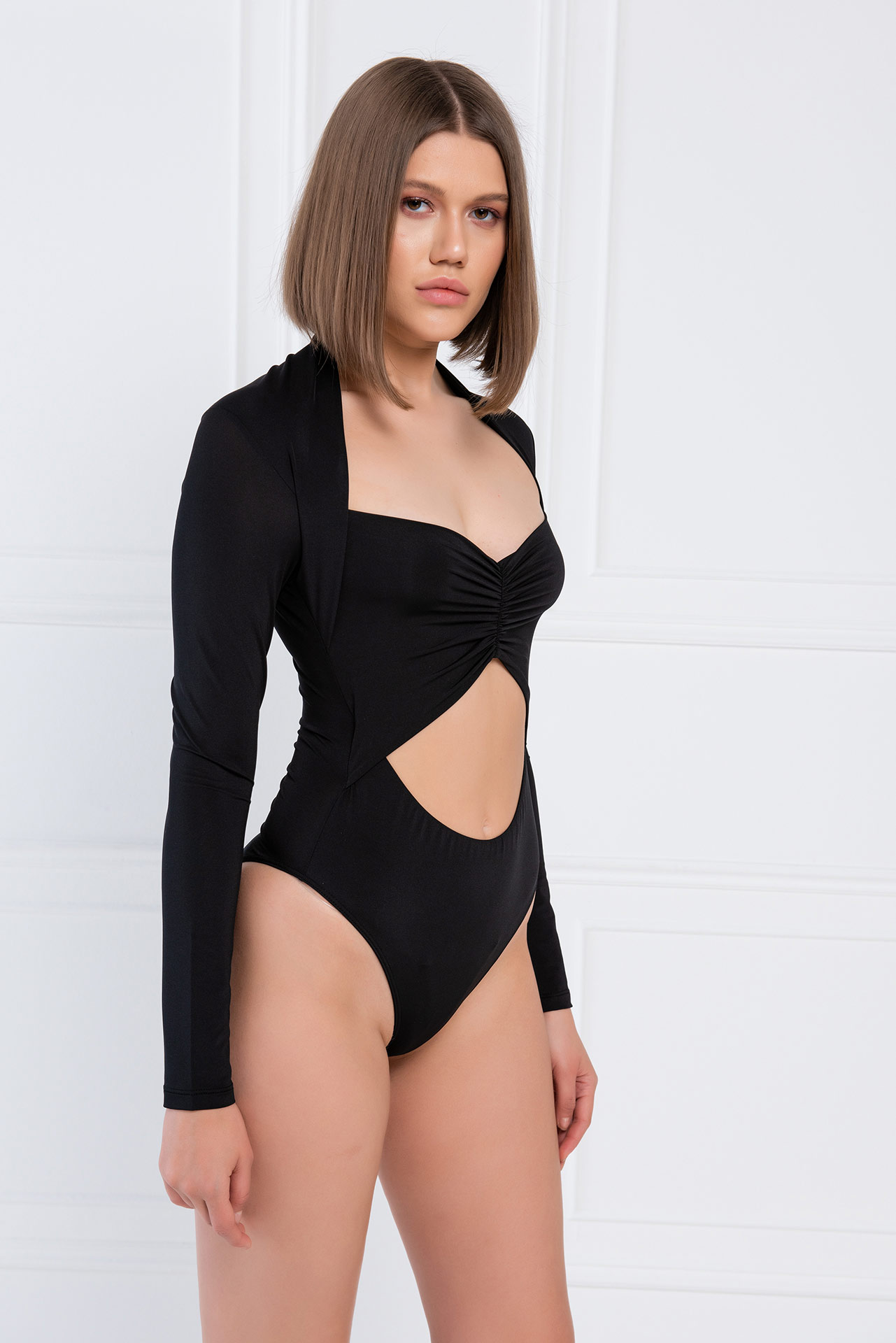 Black Cut Out Bodysuit