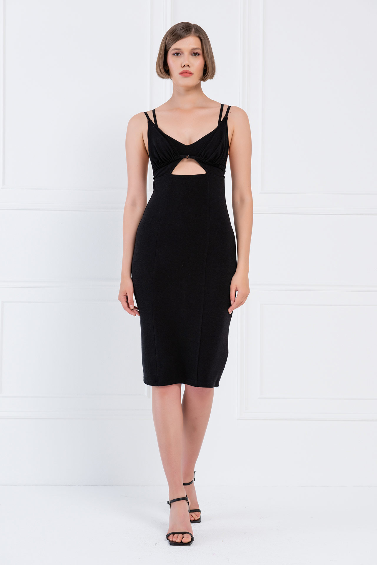 Wholesale Black Cut Out Cami Dress