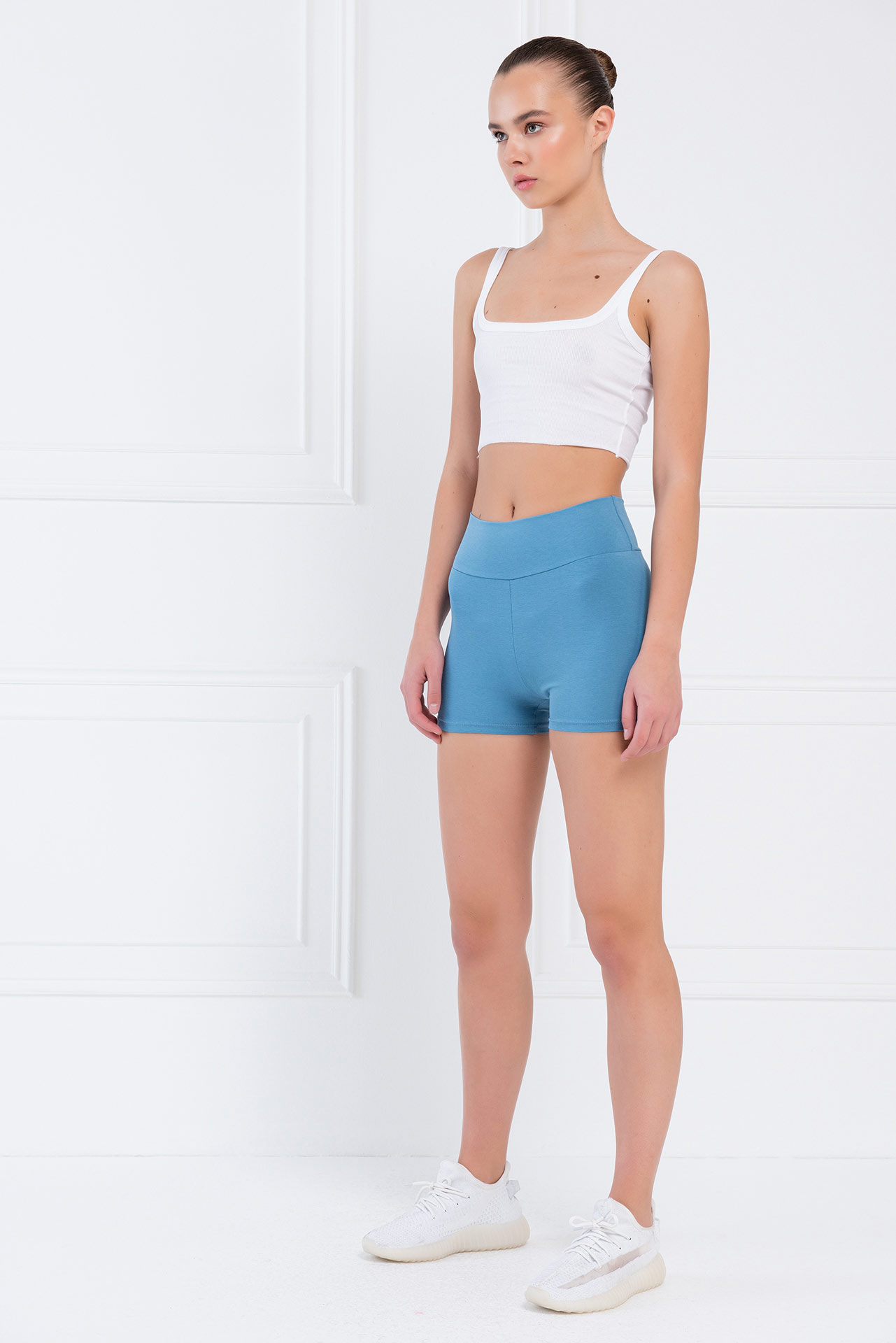 Wholesale Soft Blue Biker Shorts