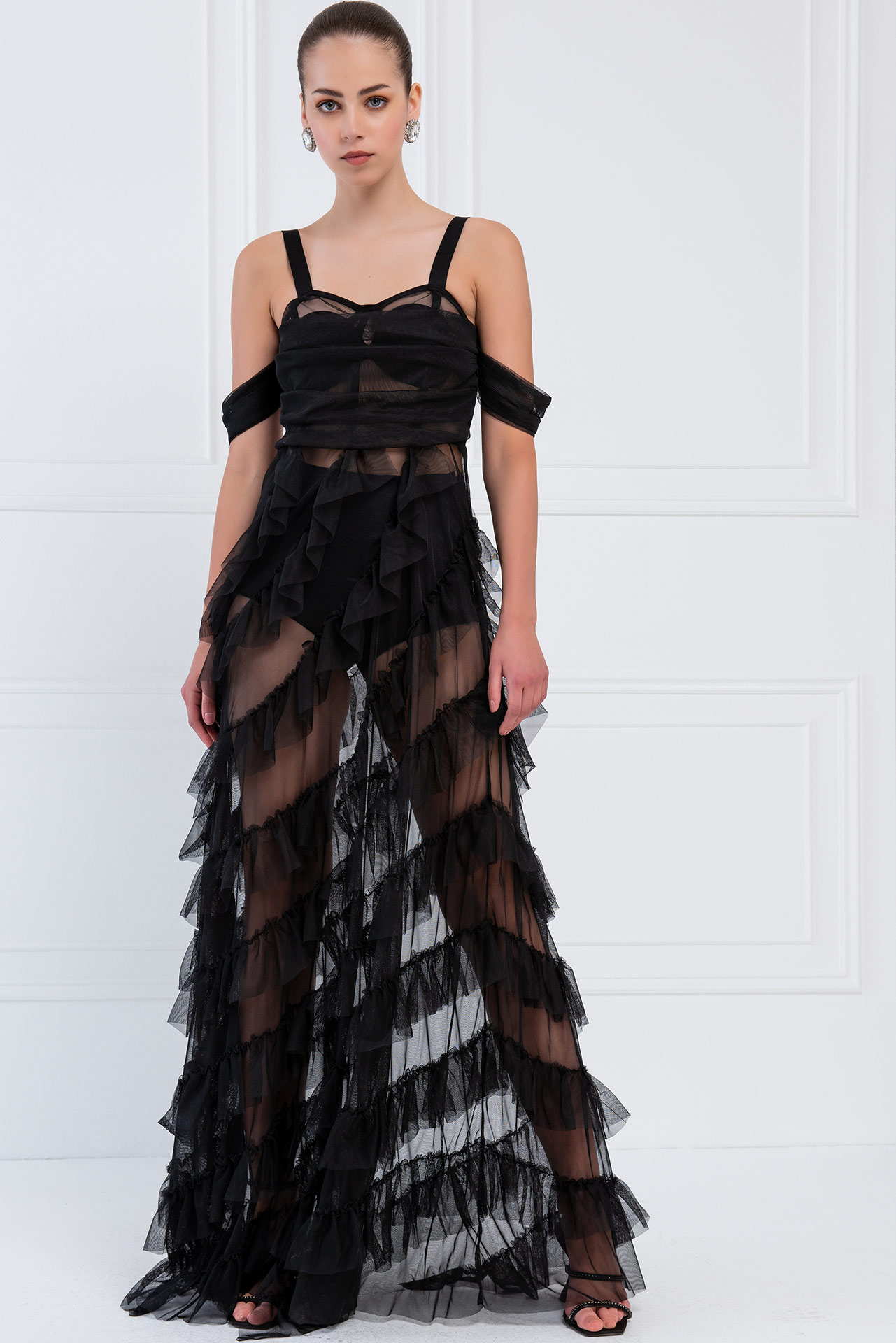 Bella Style Black-Offwhite Dress