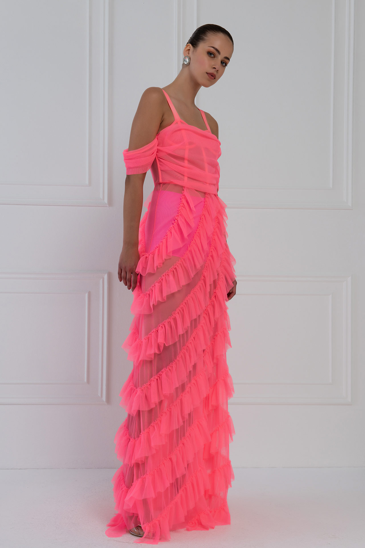 Bella Style Neon Pink Dress