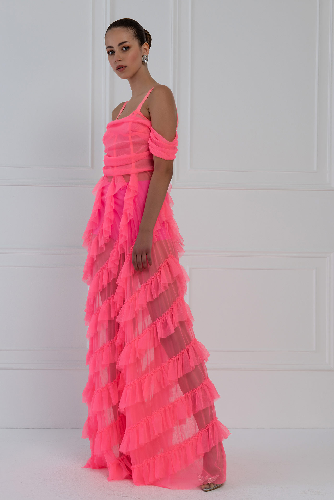 Wholesale Bella Style Neon Pink Dress