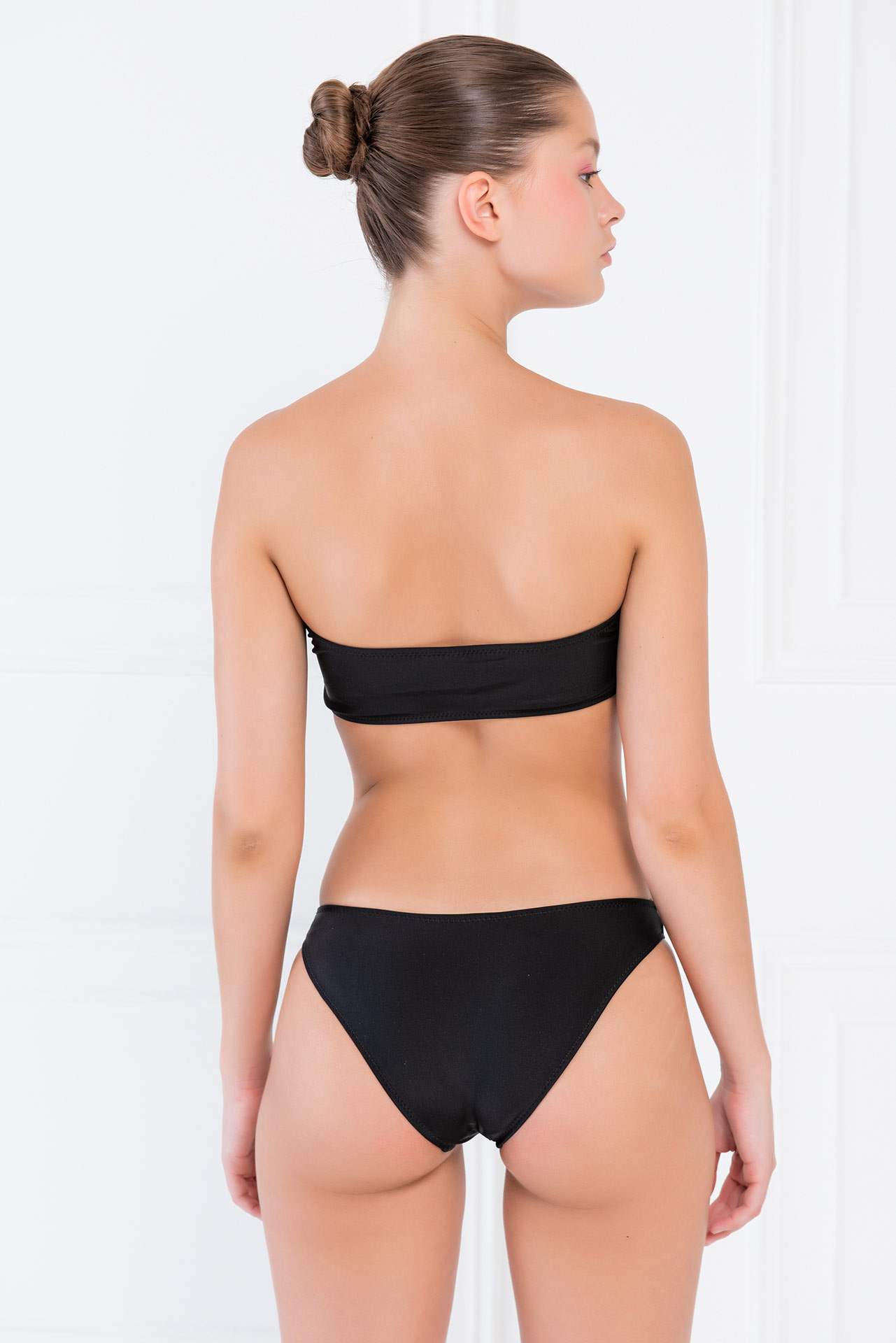 Wholesale Black Bandeau Bikini Set
