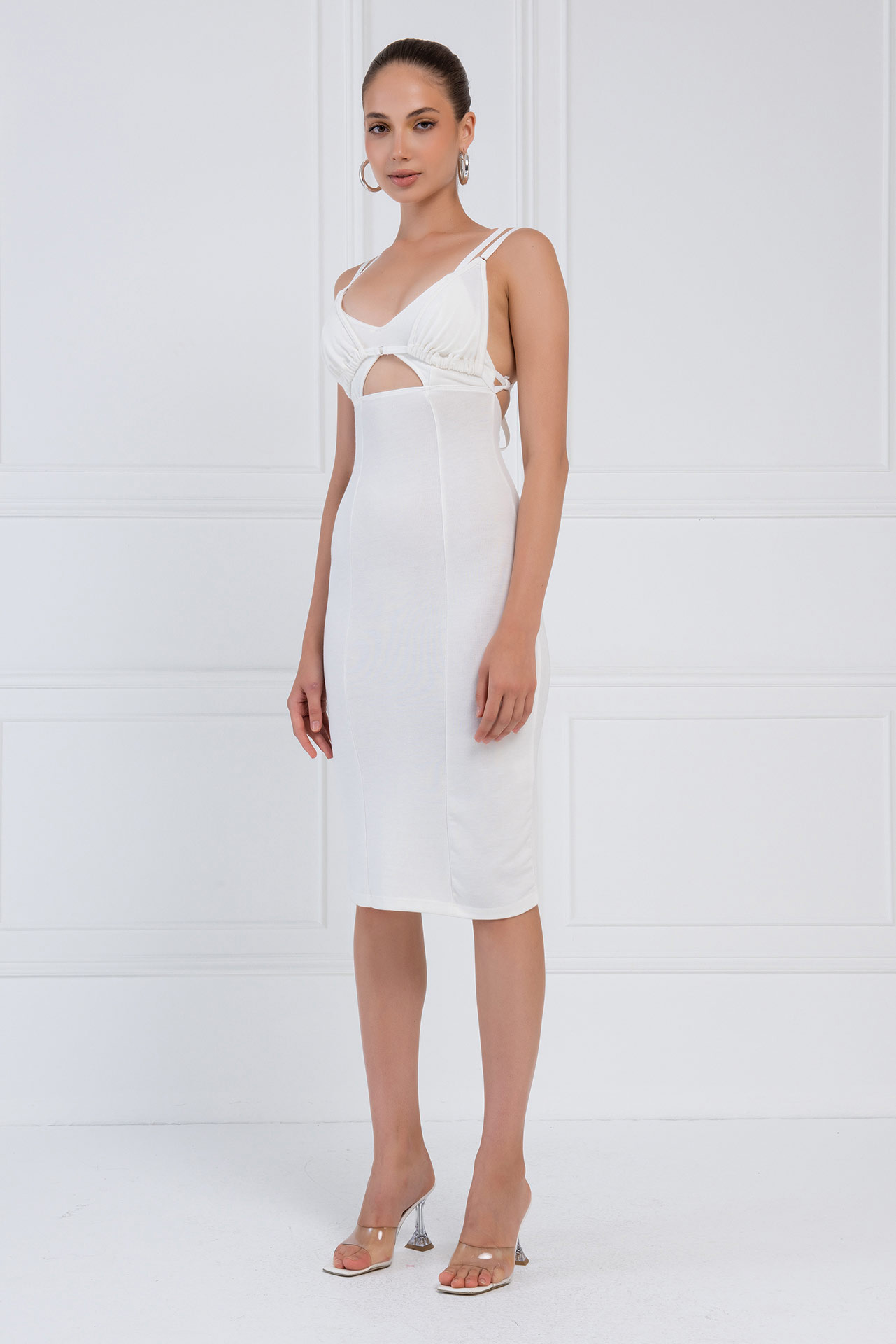 Offwhite Cut Out Cami Dress