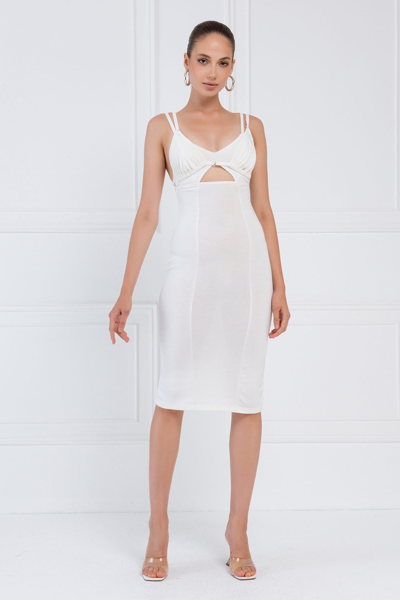 Offwhite Cut Out Cami Dress