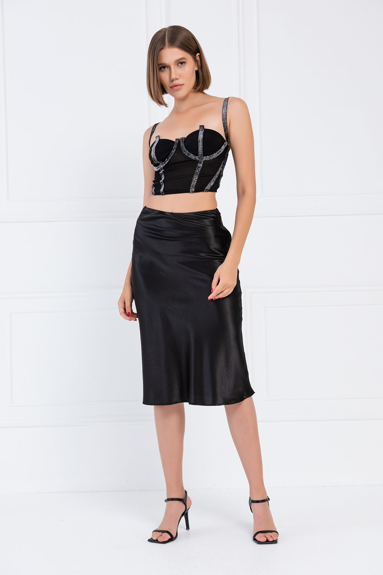 Wholesale Black Pleated Skirt