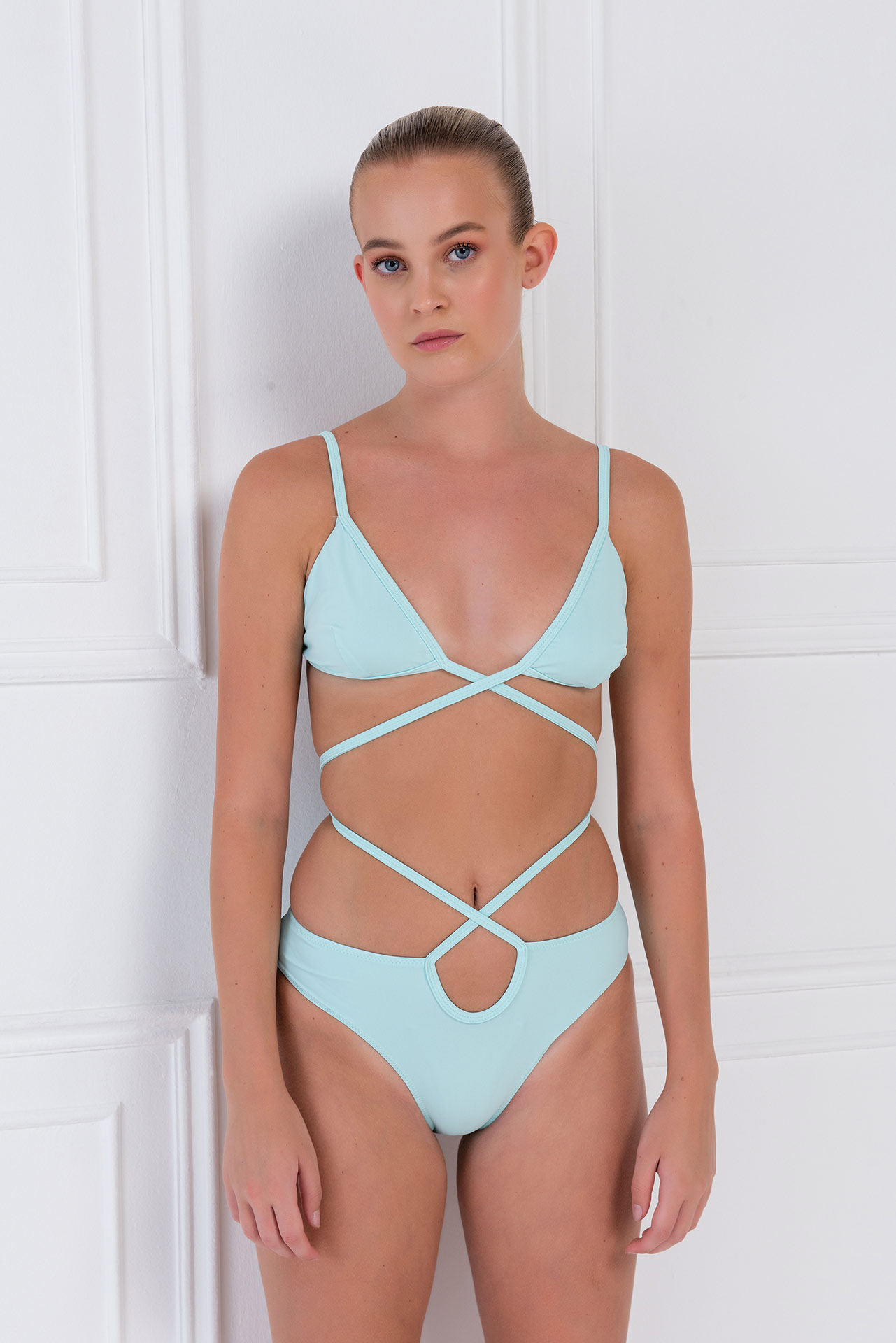 Wholesale Mint Strappy Bikini Set